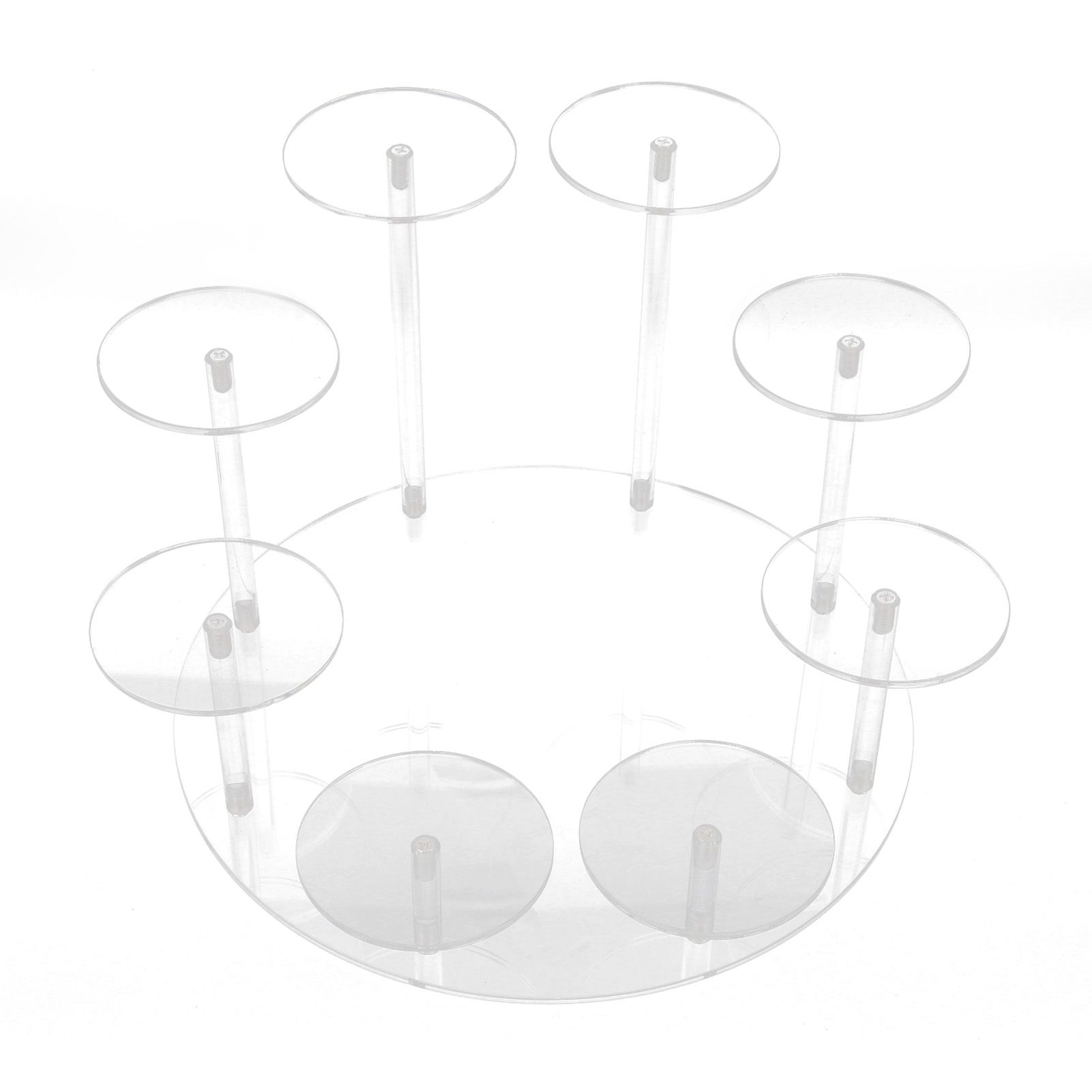 Acrylic Cupcake Stands Stable Round Anime Figure Doll Platter Display Stand view 2