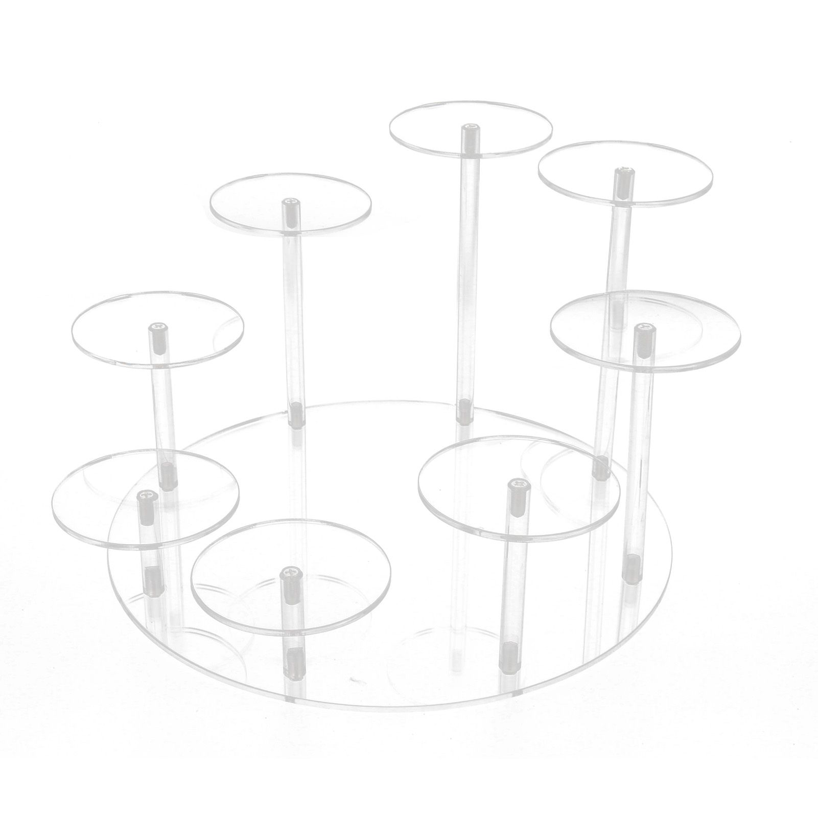 Acrylic Cupcake Stands Stable Round Anime Figure Doll Platter Display Stand view 3