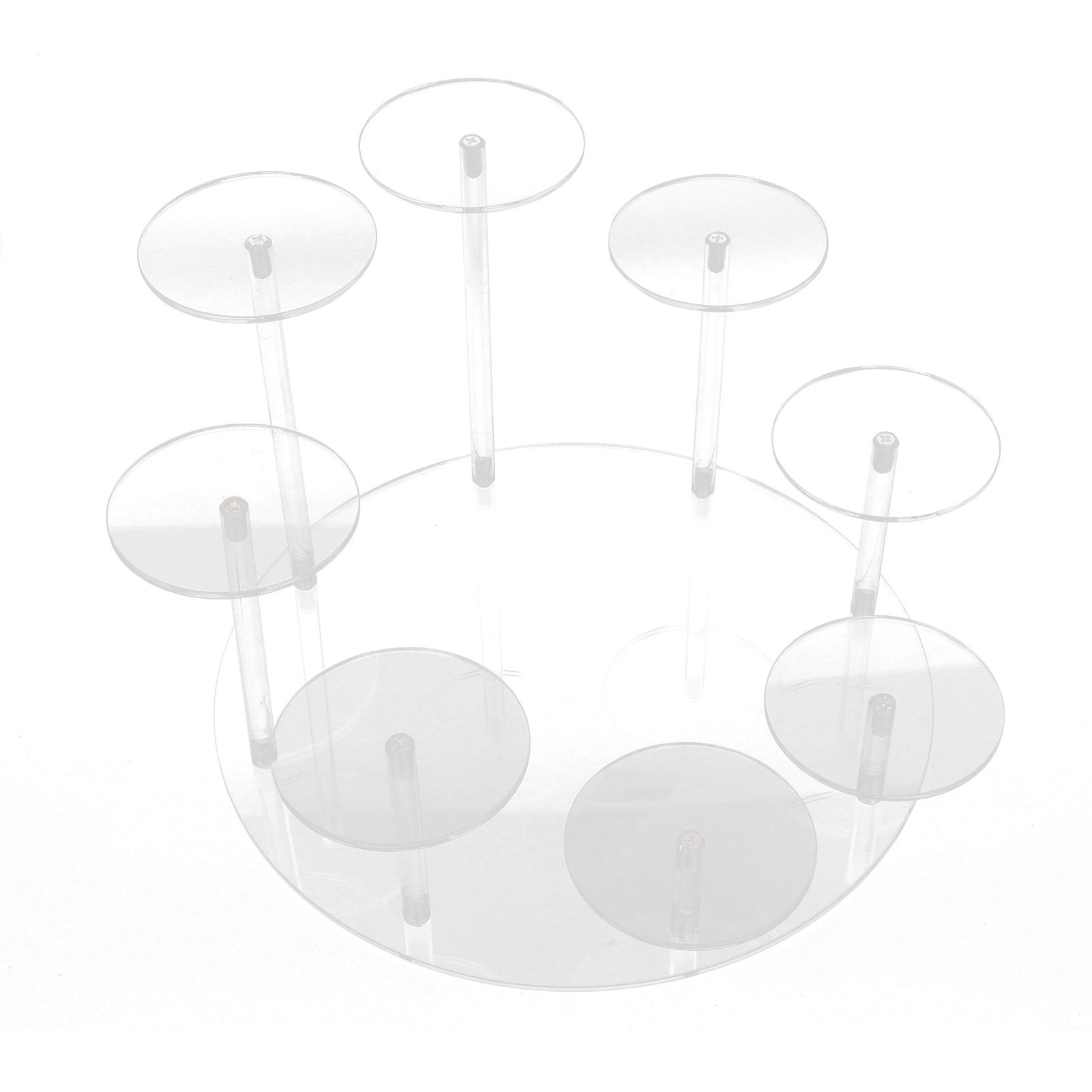Acrylic Cupcake Stands Stable Round Anime Figure Doll Platter Display Stand view 4