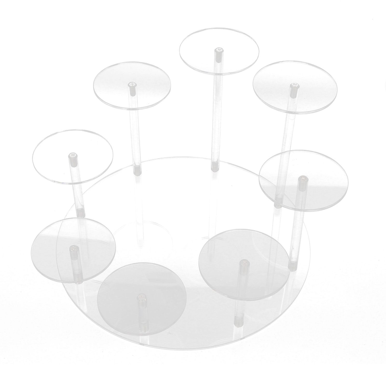 Acrylic Cupcake Stands Stable Round Anime Figure Doll Platter Display Stand view 5