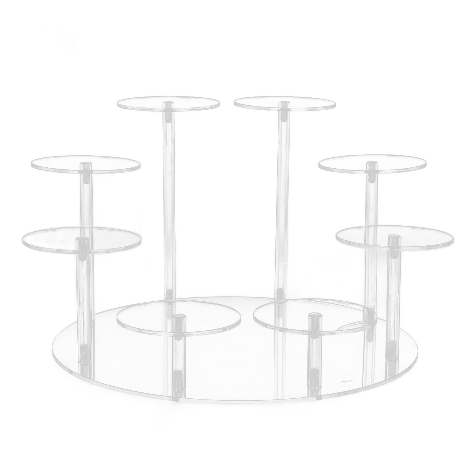 Acrylic Cupcake Stands Stable Round Anime Figure Doll Platter Display Stand view 6