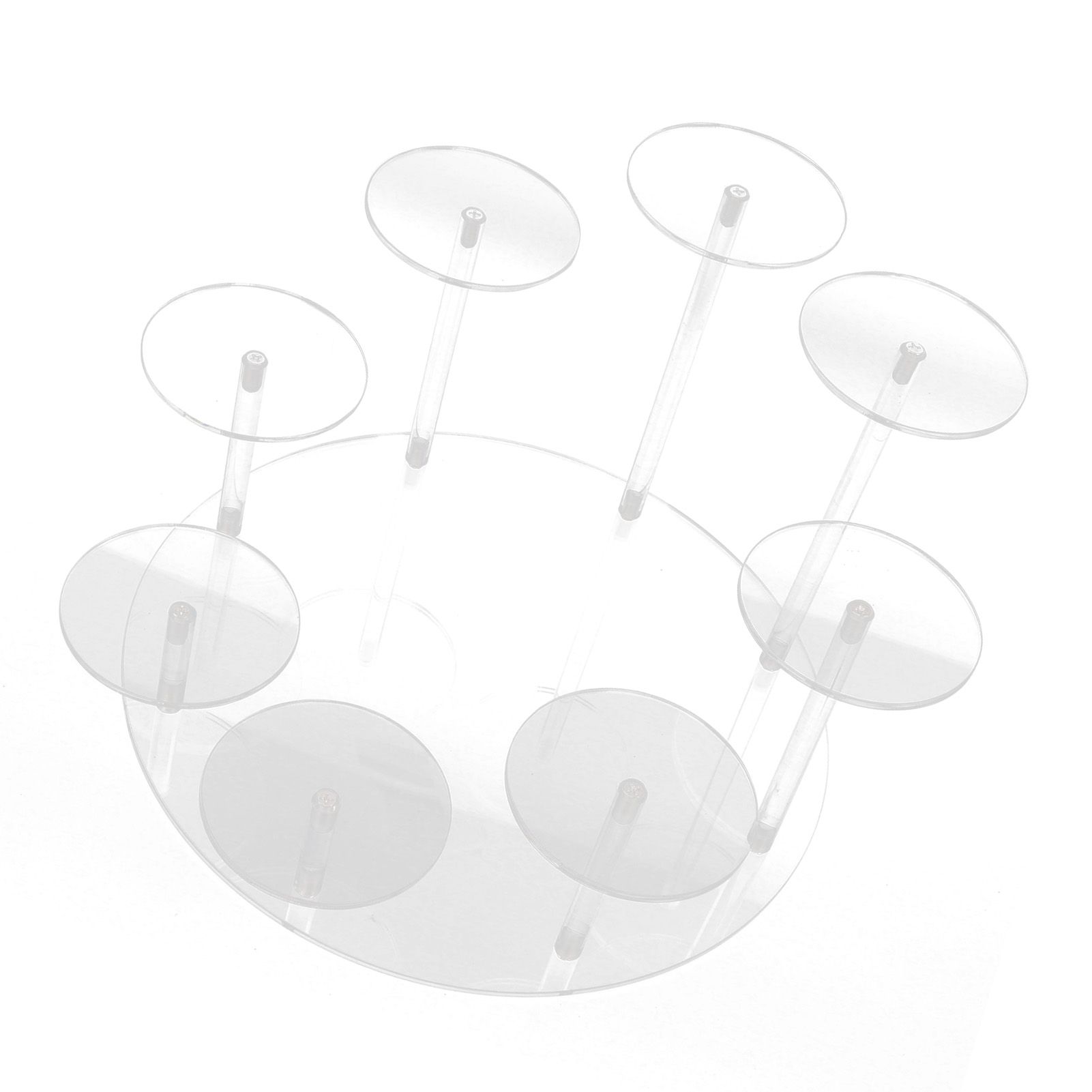 Acrylic Cupcake Stands Stable Round Anime Figure Doll Platter Display Stand view 8