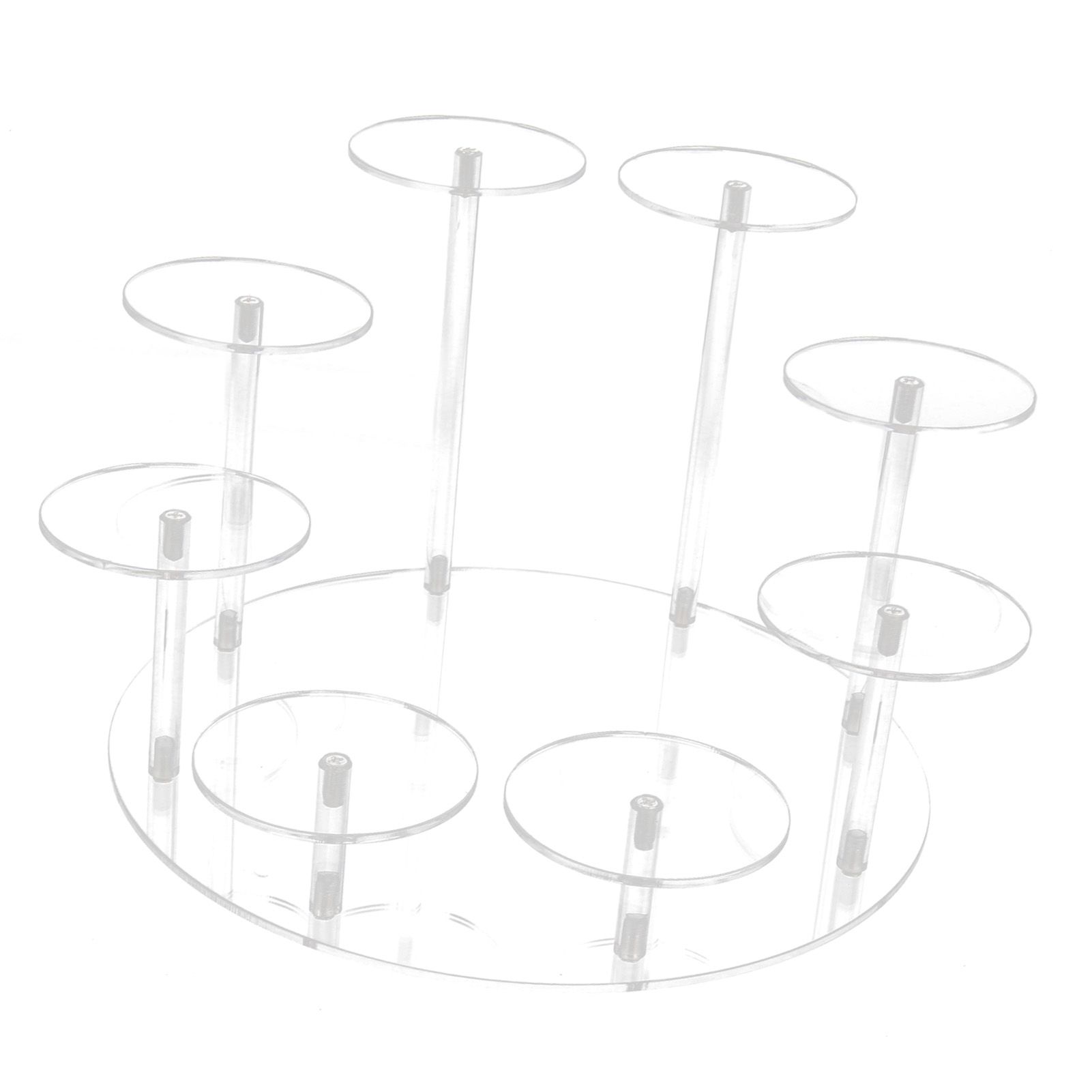 Acrylic Cupcake Stands Stable Round Anime Figure Doll Platter Display Stand view 10
