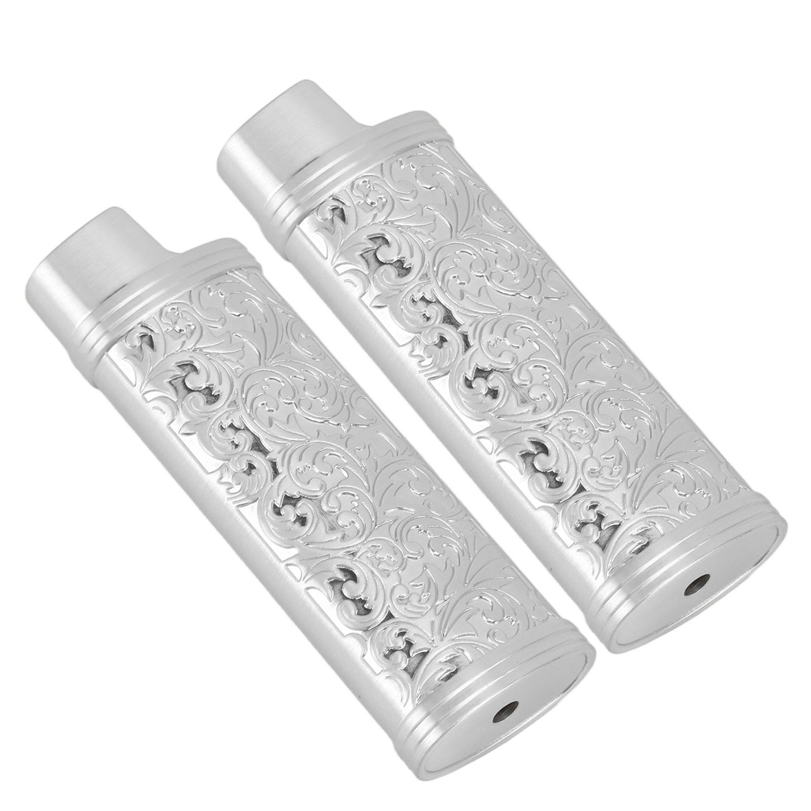 2PCS Lighter Case Cover Vintage Style Floral Stamped Zinc Alloy Shell for view 4