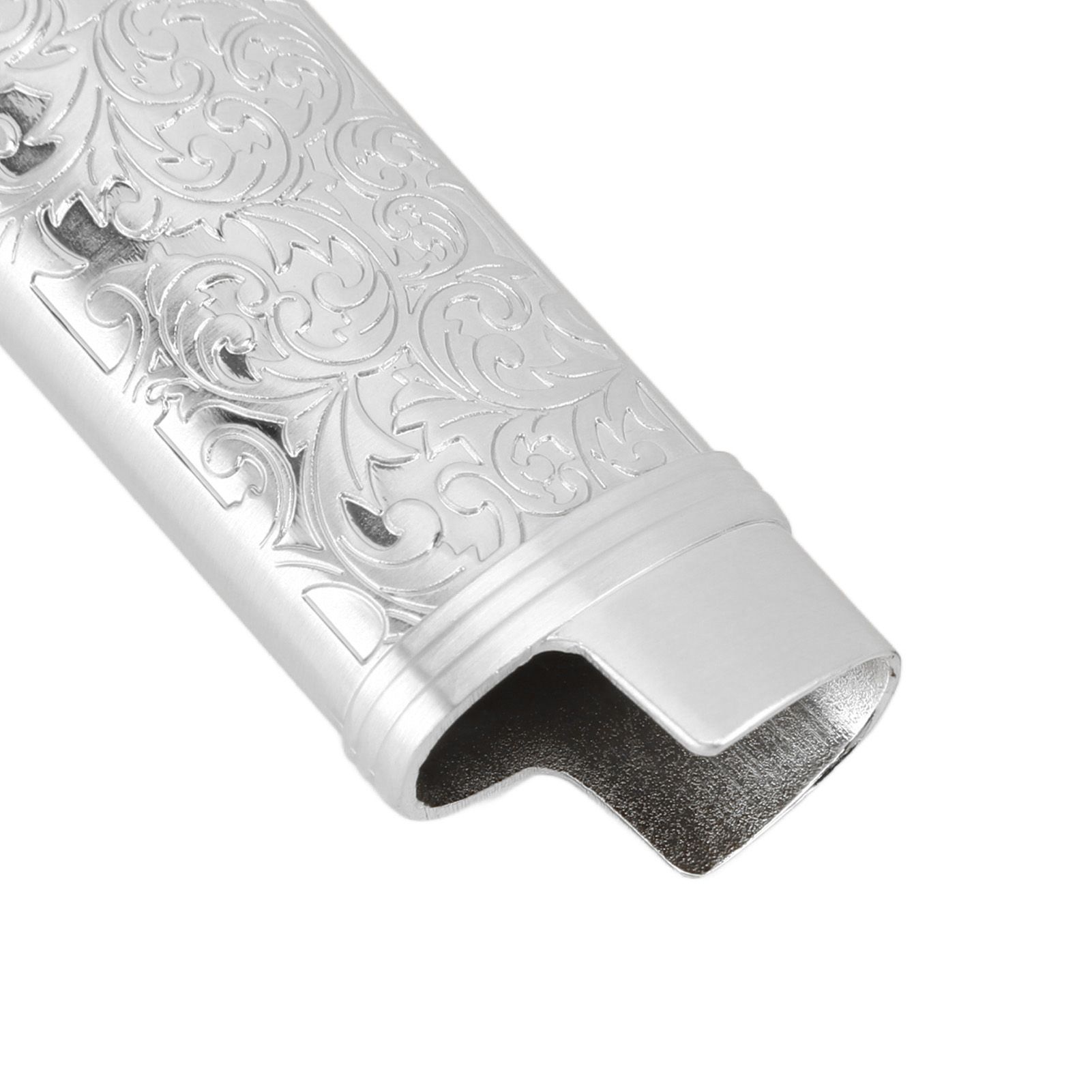 2PCS Lighter Case Cover Vintage Style Floral Stamped Zinc Alloy Shell for view 14