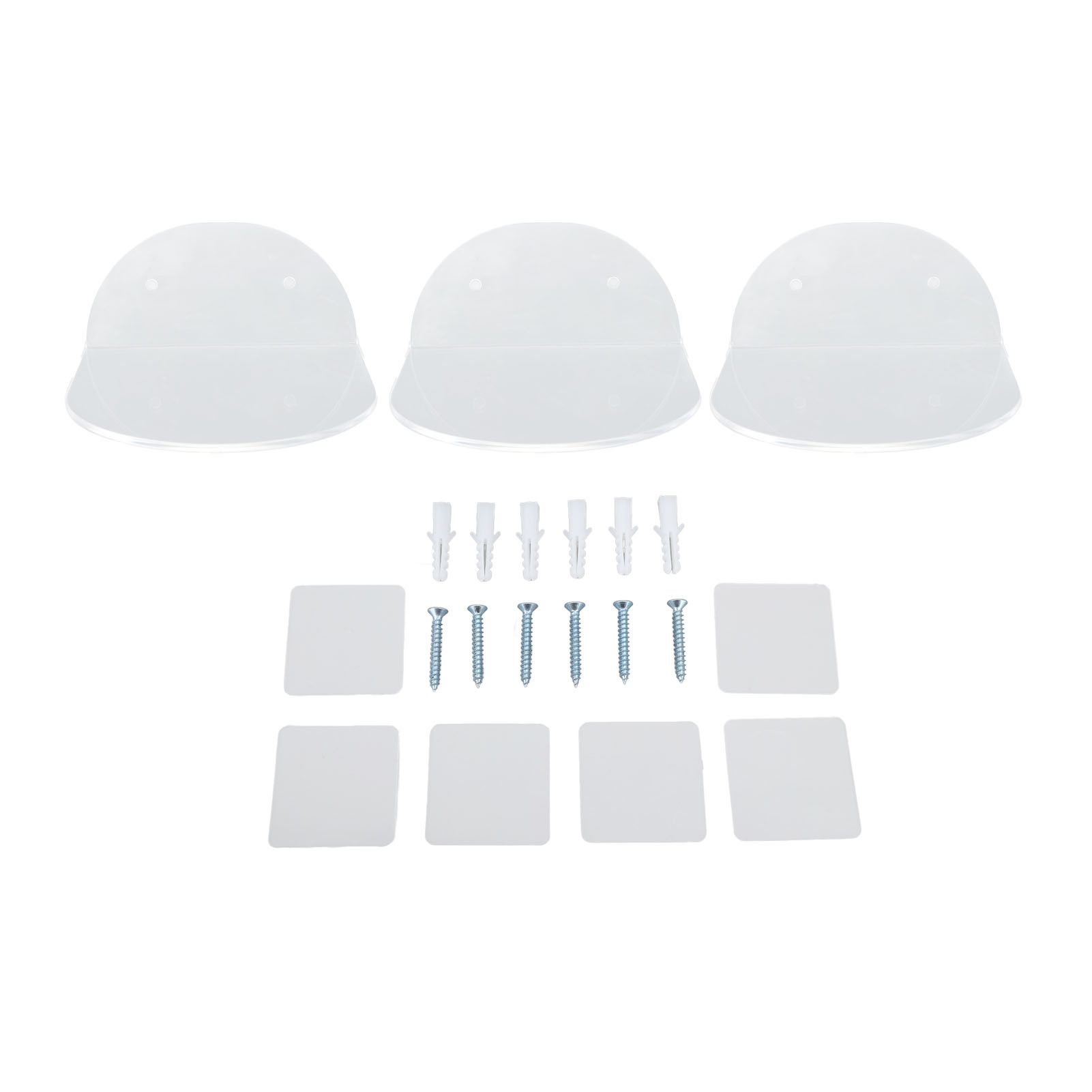 3pcs Wall Speaker Floating Shelves Acrylic Waterproof Wall Mounted Speaker