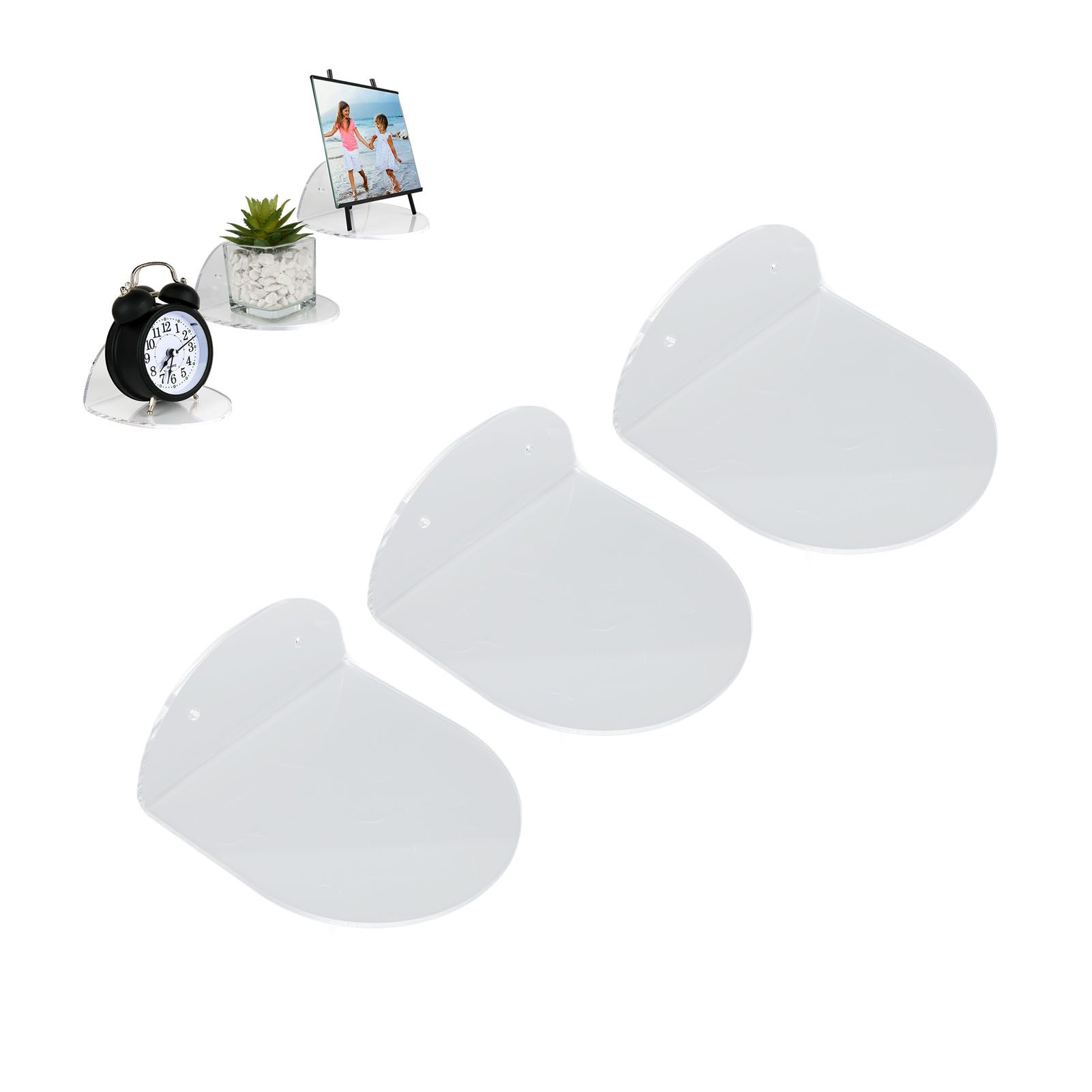 3pcs Wall Speaker Floating Shelves Acrylic Waterproof Wall Mounted Speaker view 11
