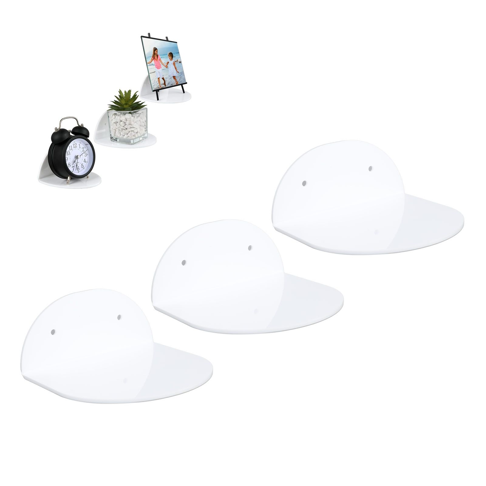 3pcs Wall Speaker Floating Shelves Acrylic Waterproof Wall Mounted Speaker view 11