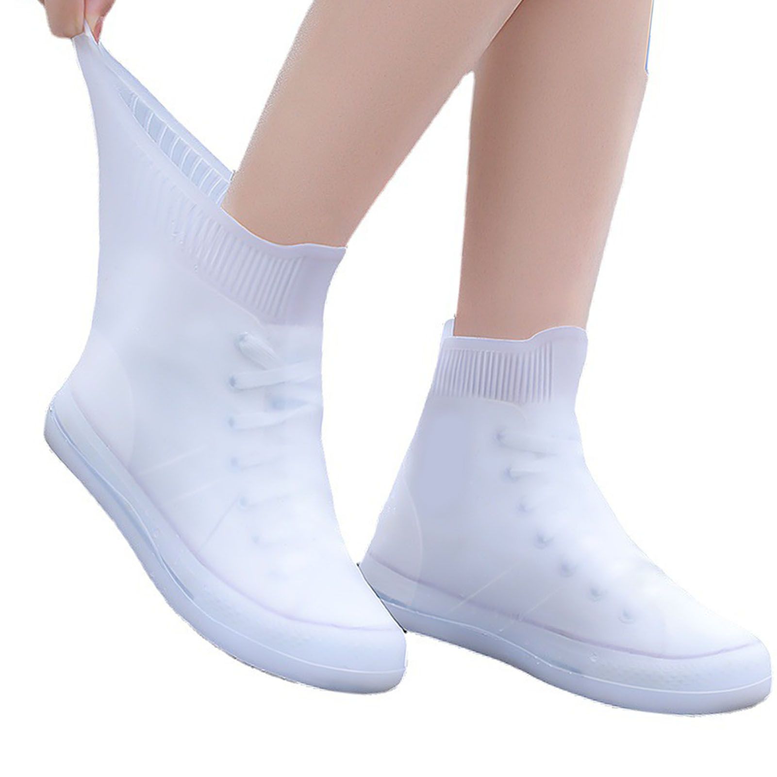 Rain Shoe Covers Waterproof Dustproof Reusable Overshoes Thickened Silicone view 2