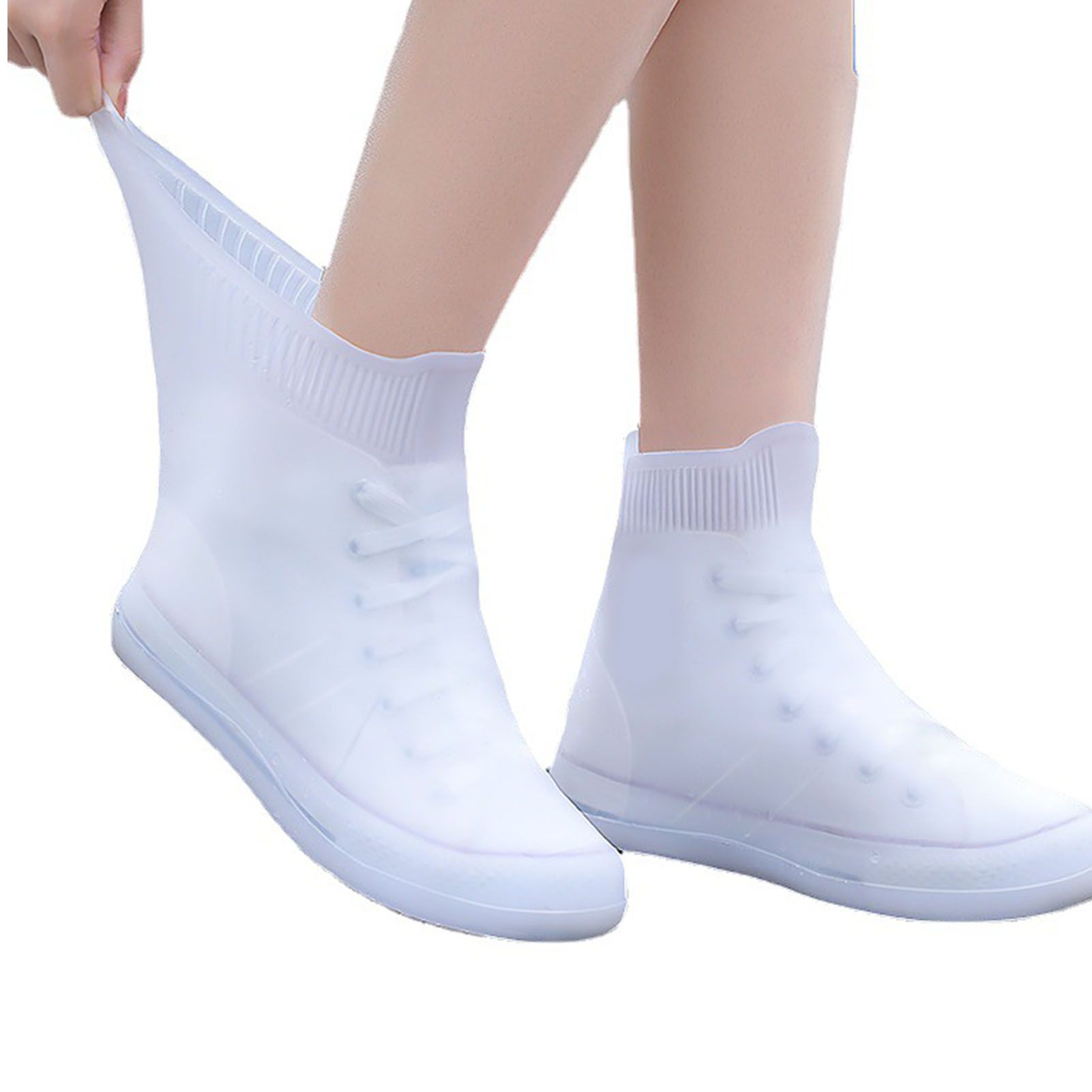 Rain Shoe Covers Waterproof Dustproof Reusable Overshoes Thickened Silicone view 3