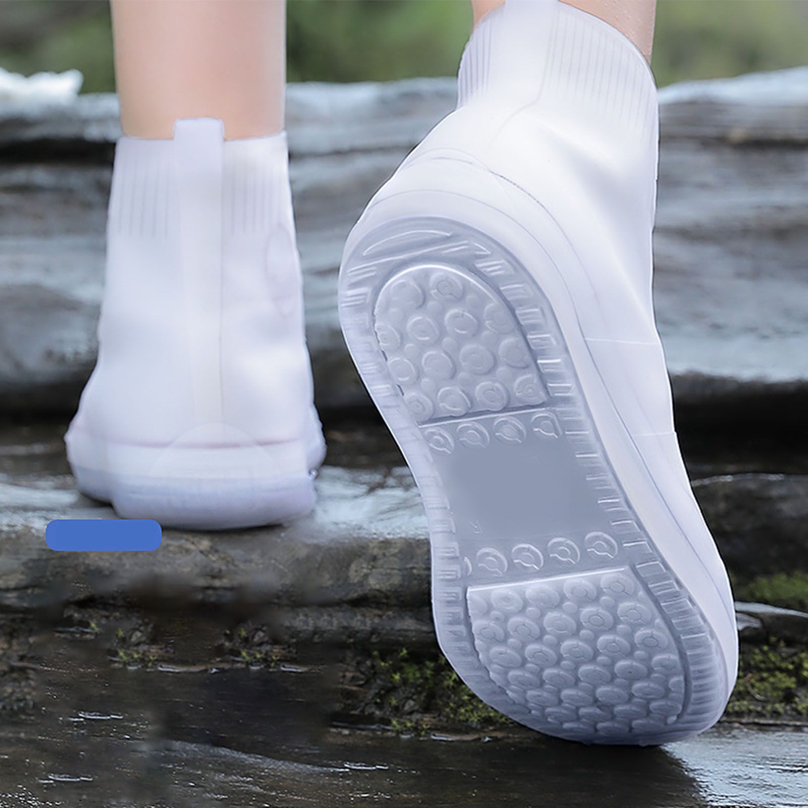 Rain Shoe Covers Waterproof Dustproof Reusable Overshoes Thickened Silicone view 5