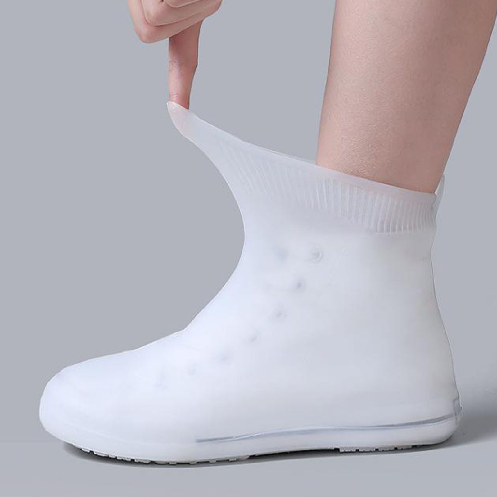 Rain Shoe Covers Waterproof Dustproof Reusable Overshoes Thickened Silicone view 7