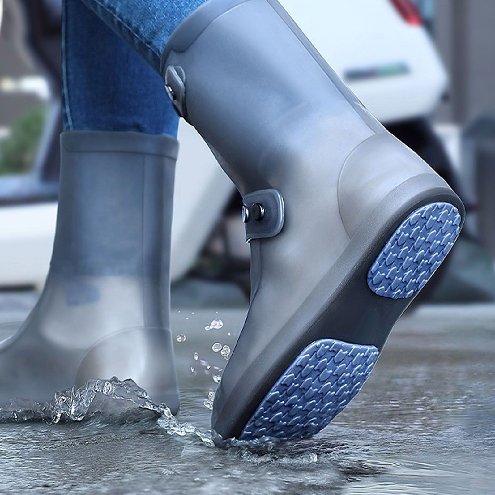 Waterproof Rain Boots Cover Silicone Comfortable Prevent Slip Thickened view 13