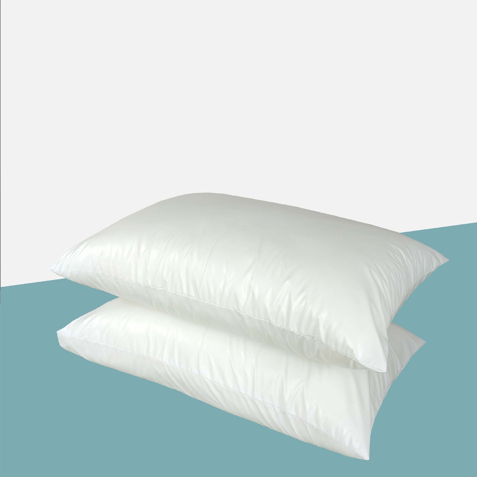 Waterproof Pillow Protector Polyester Fiber White Comfortable 16.9x28.7in view 5