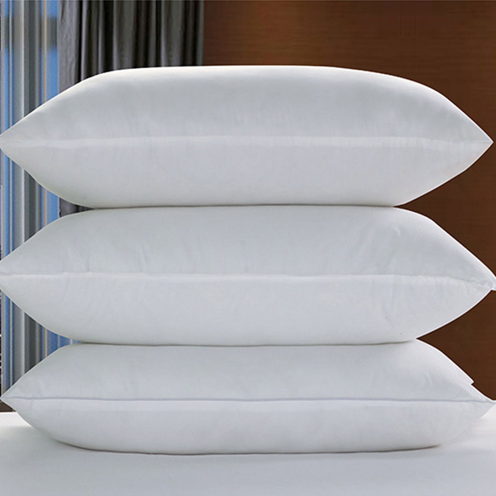 Waterproof Pillow Protector Polyester Fiber White Comfortable 16.9x28.7in view 6