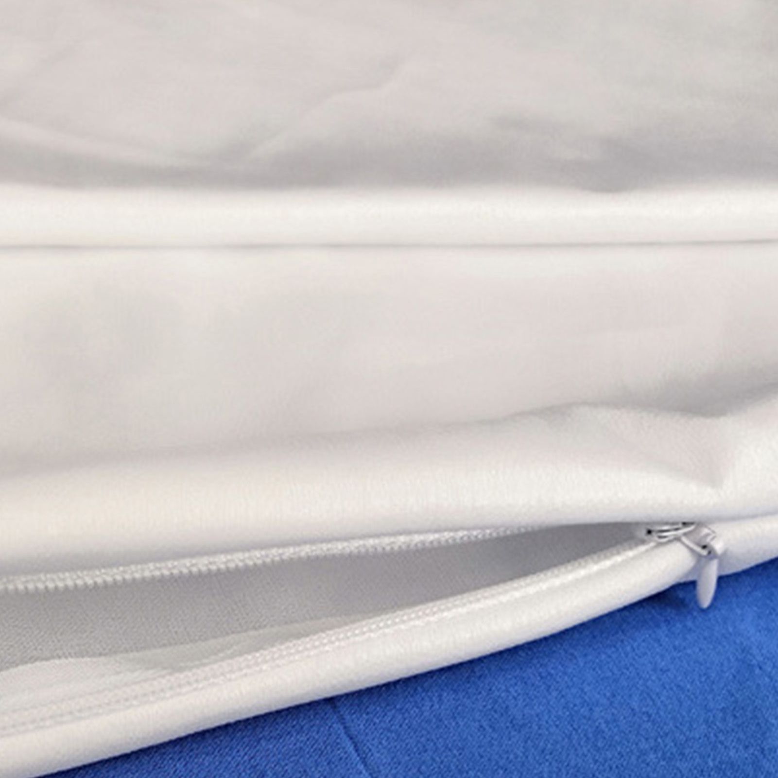 Waterproof Pillow Protector Polyester Fiber White Comfortable 16.9x28.7in view 7