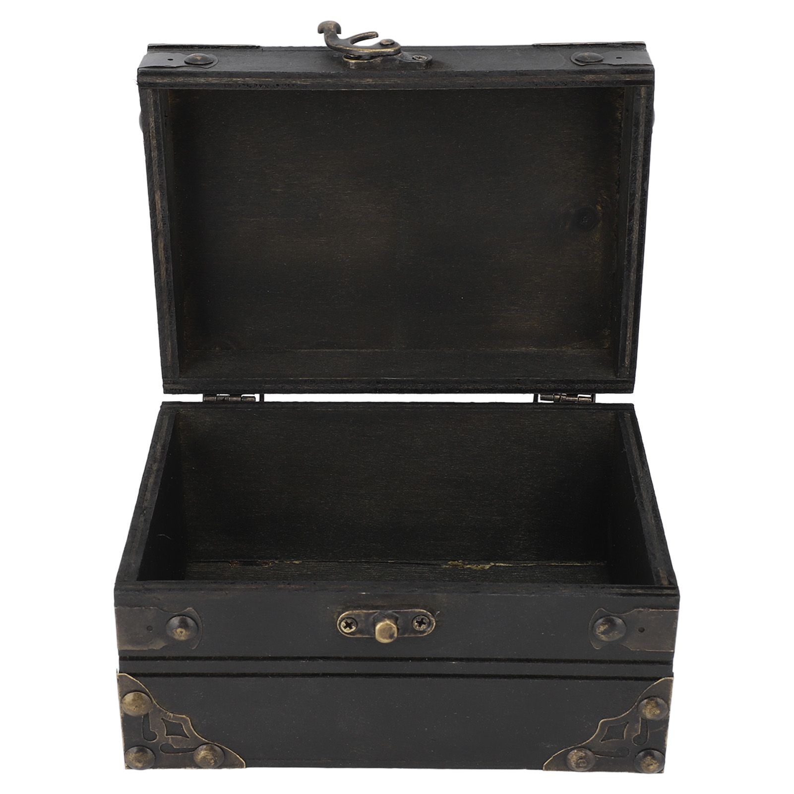 Retro Wooden Jewelry Box Treasure Storage Box Organizer Container Case Chest view 4