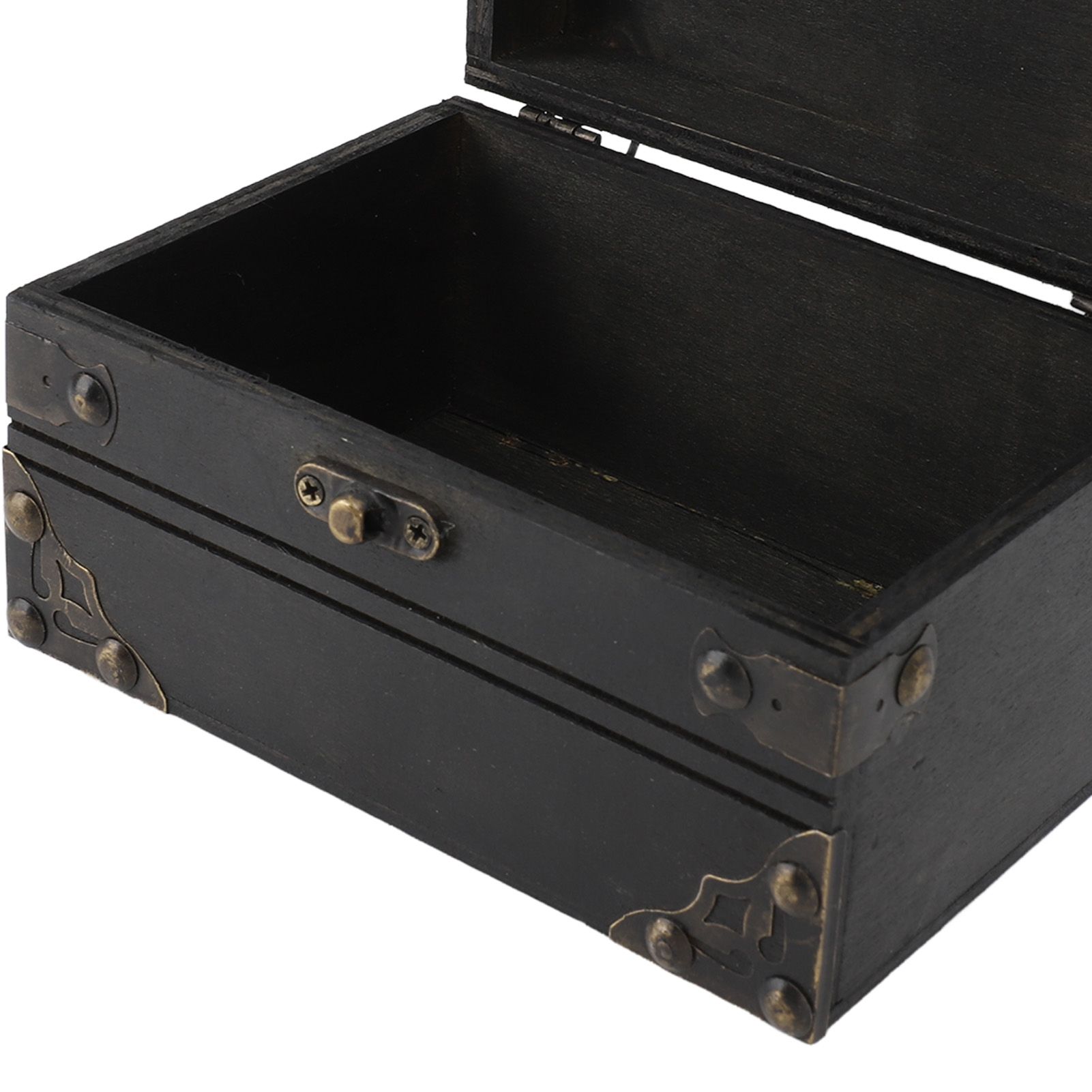 Retro Wooden Jewelry Box Treasure Storage Box Organizer Container Case Chest view 13