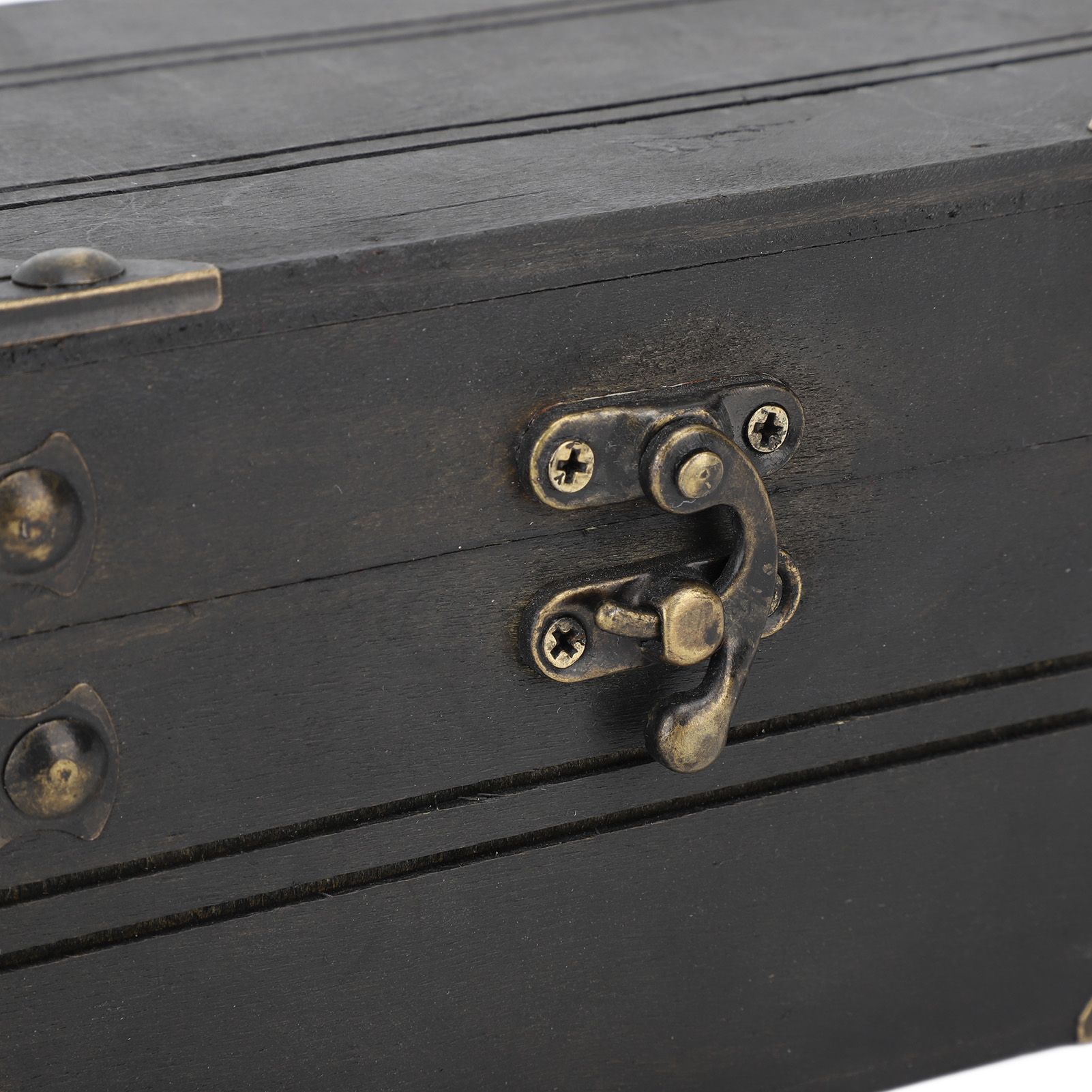 Retro Wooden Jewelry Box Treasure Storage Box Organizer Container Case Chest view 15