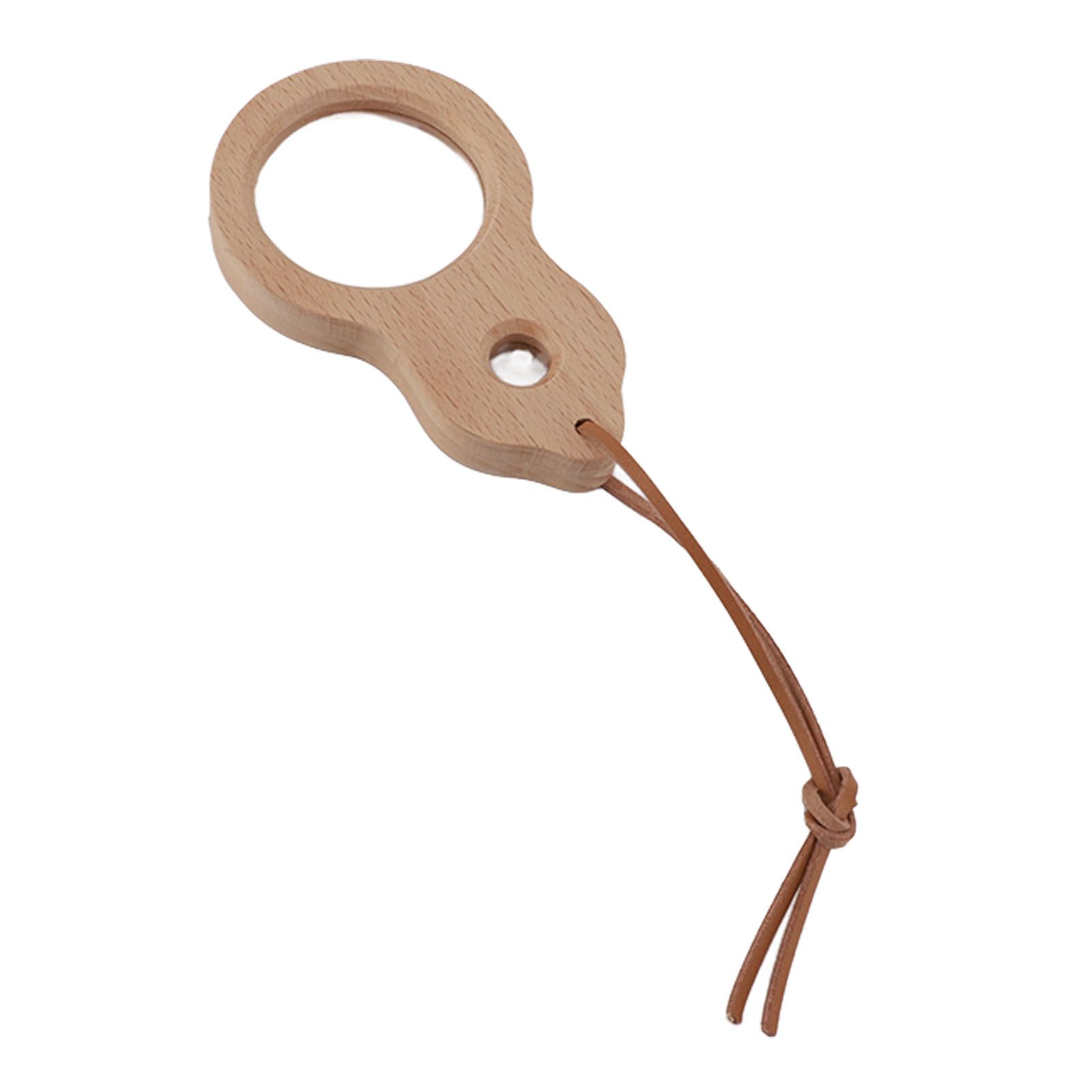 Wood Magnifying Glass Small Portable Smoothing Sturdy Multipurpose Wooden view 9
