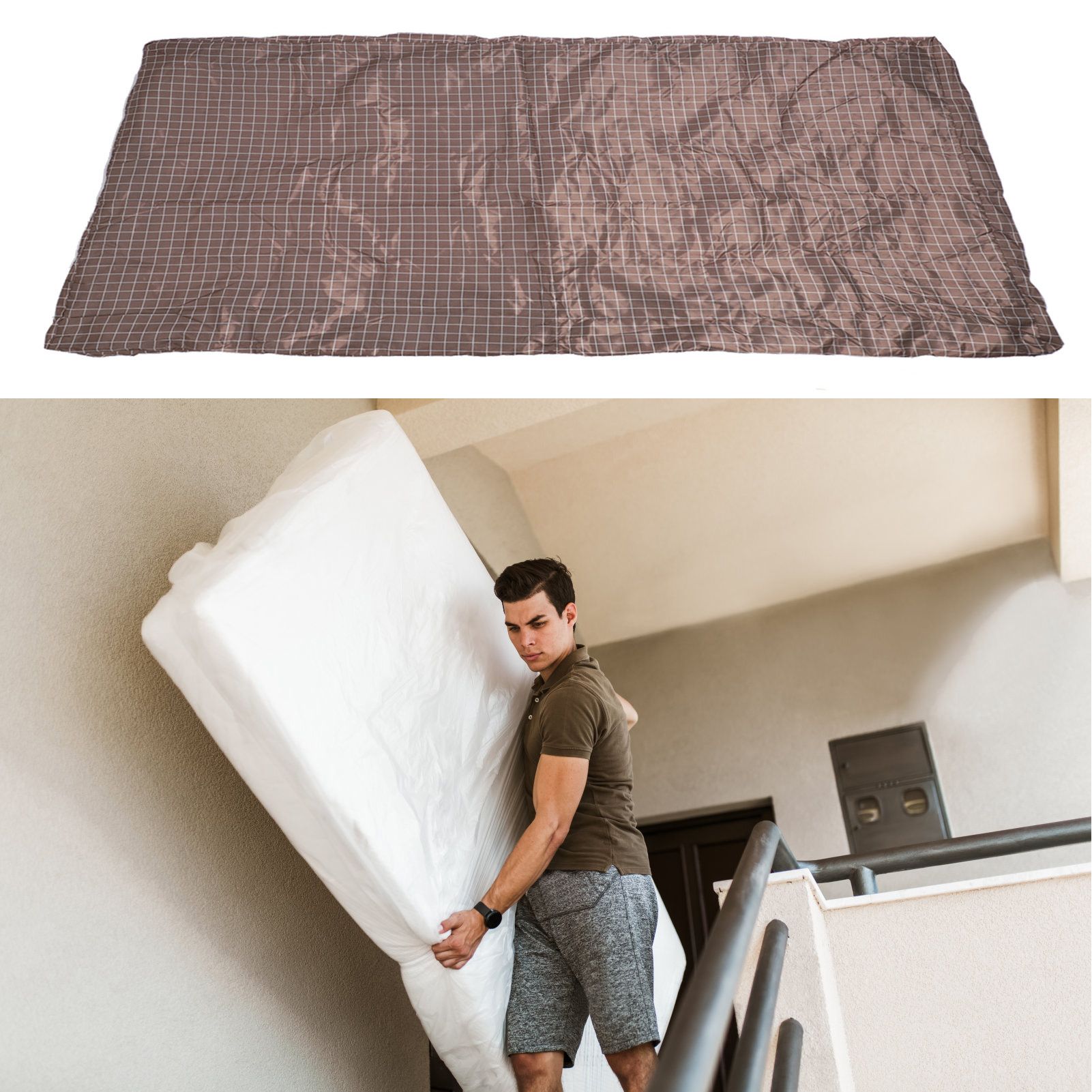 Mattress Bag for Moving Storage Waterproof Dustproof Oxford Fabric Reusable view 12