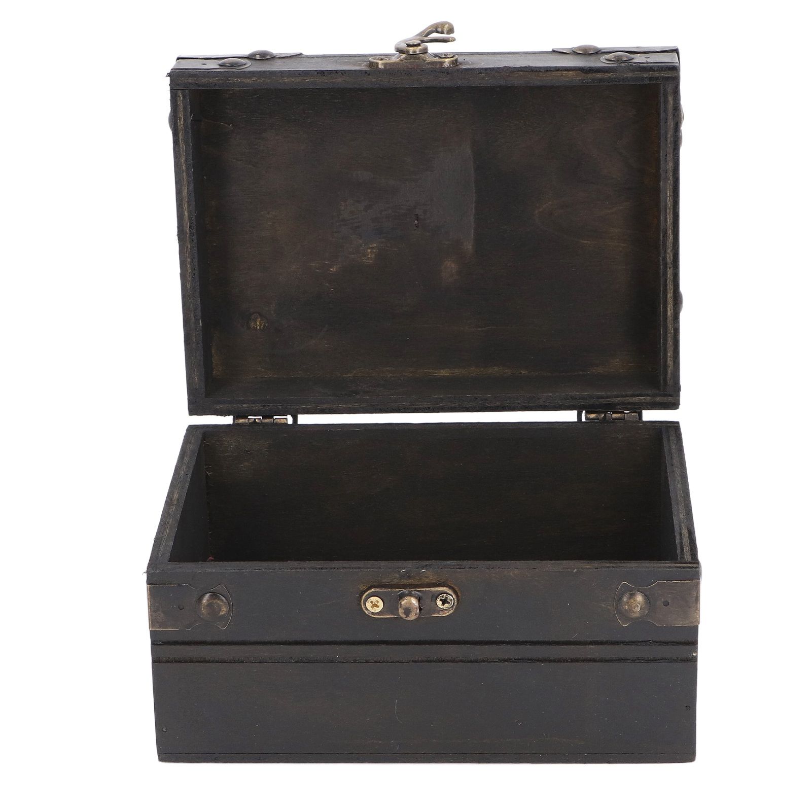 Retro Vintage Wooden Jewelry Box Treasure Storage Box Organizer Container Case view 6