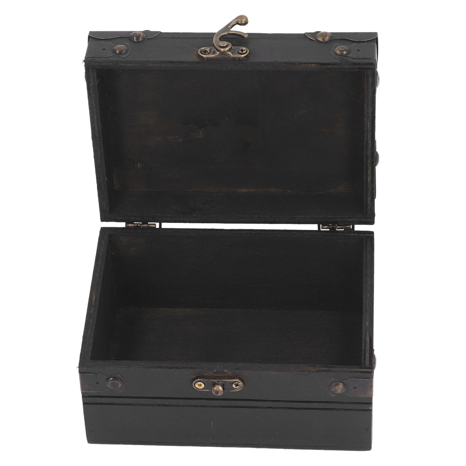 Retro Vintage Wooden Jewelry Box Treasure Storage Box Organizer Container Case view 9