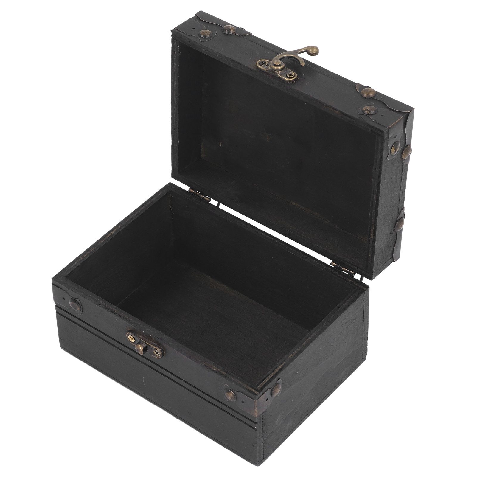 Retro Vintage Wooden Jewelry Box Treasure Storage Box Organizer Container Case view 10