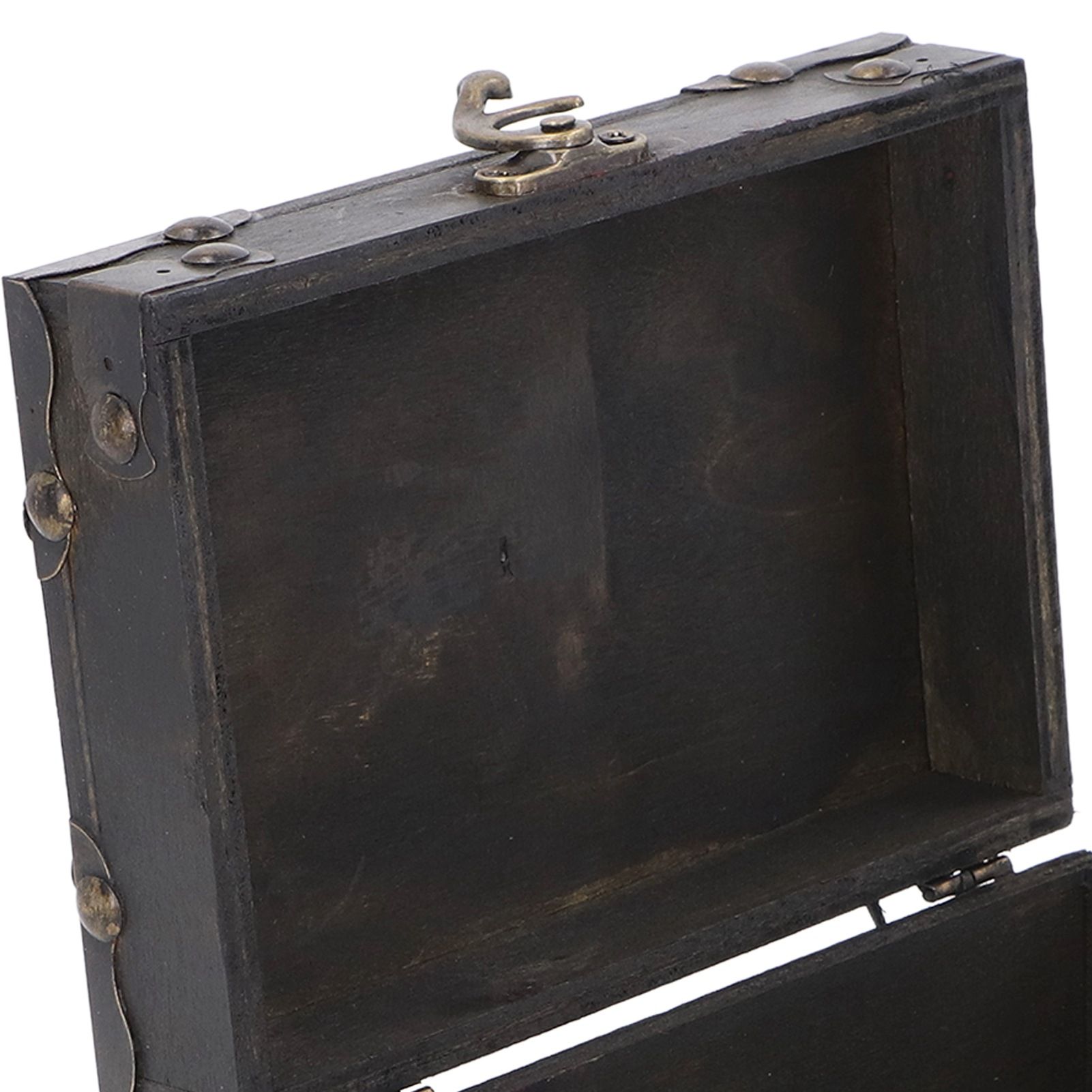 Retro Vintage Wooden Jewelry Box Treasure Storage Box Organizer Container Case view 14