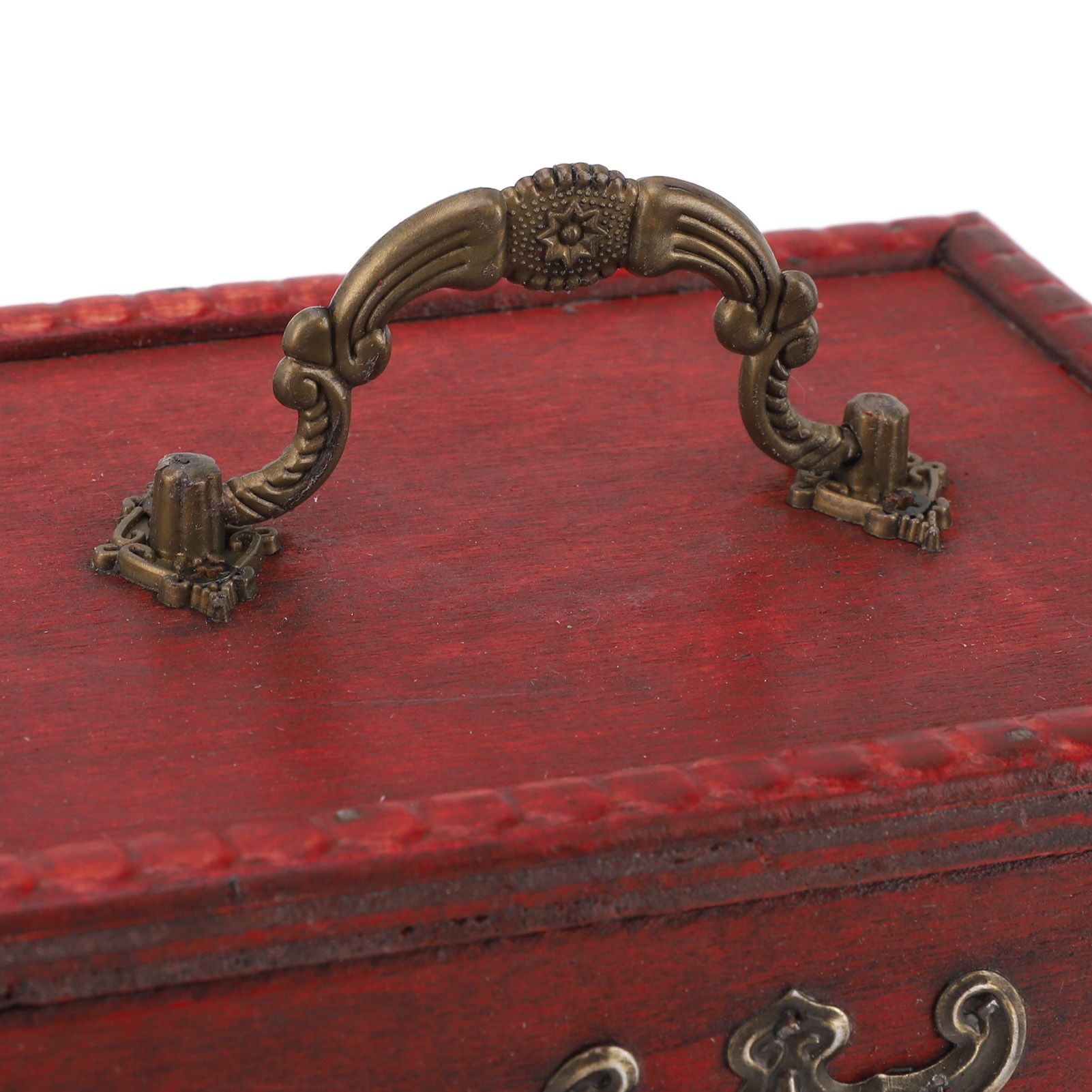 Jewelry Box Chinese Vintage Case 4 Drawer Wood Oriental Compact Ample Capacity view 13