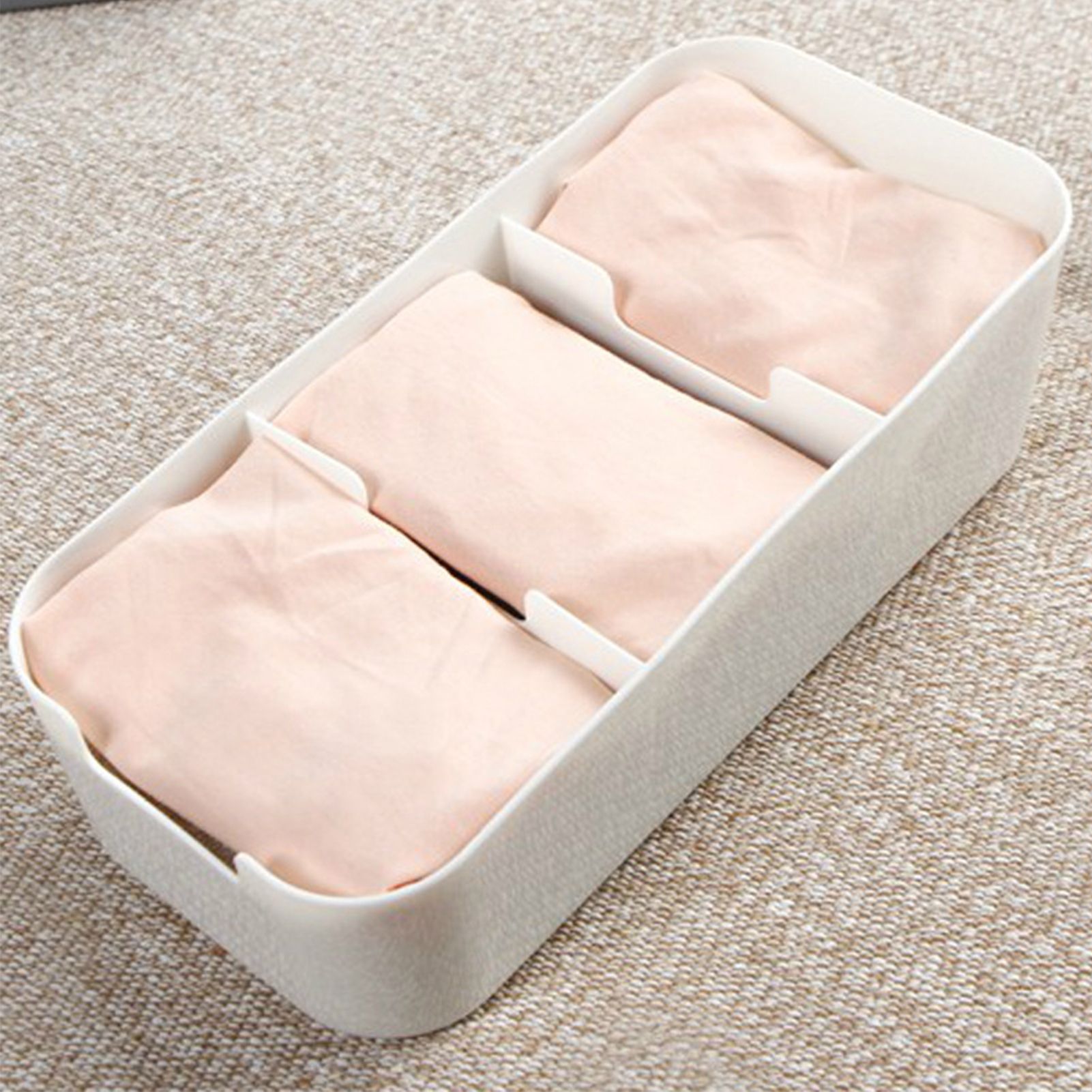 Plastic Drawer Organizers Trapezoid Stackable Tabletop Socks Underwear view 6