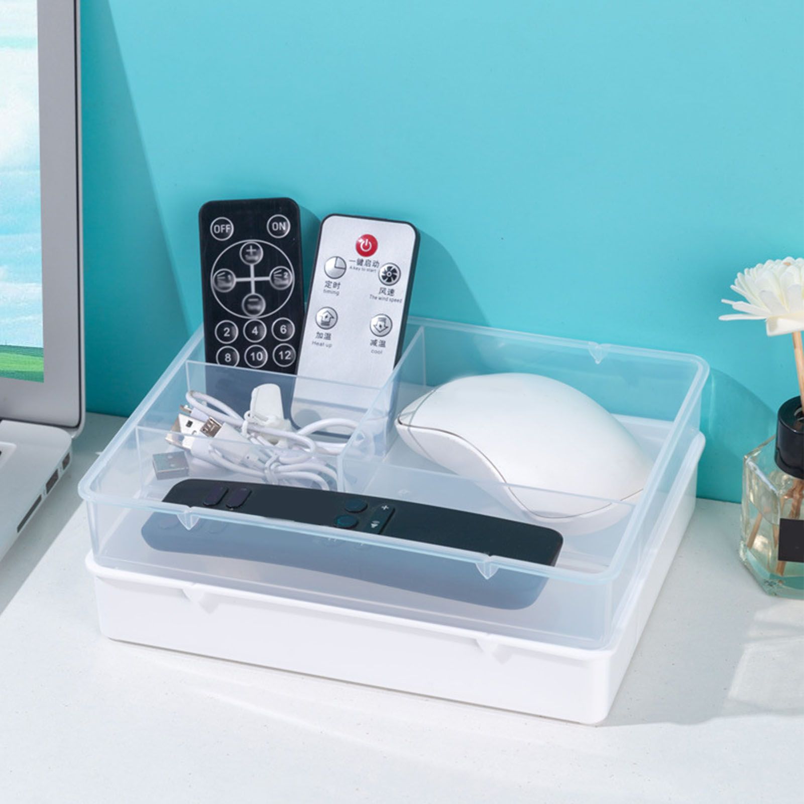 Desktop Organizer Box Drawer Divider Tray Desk Makeup Classification Storage view 8
