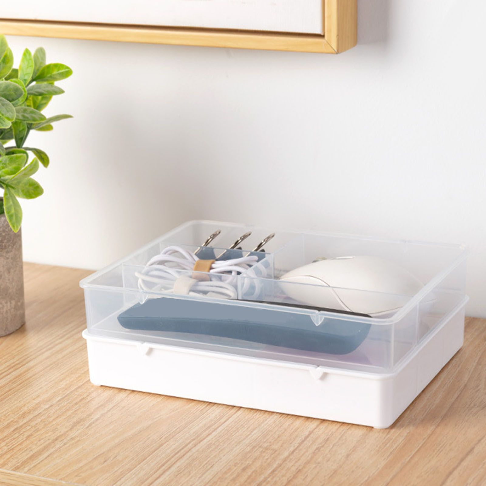 Desktop Organizer Box Drawer Divider Tray Desk Makeup Classification Storage view 11