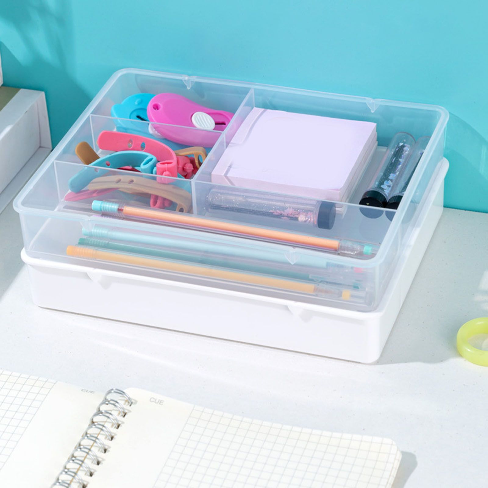 Desktop Organizer Box Drawer Divider Tray Desk Makeup Classification Storage view 13