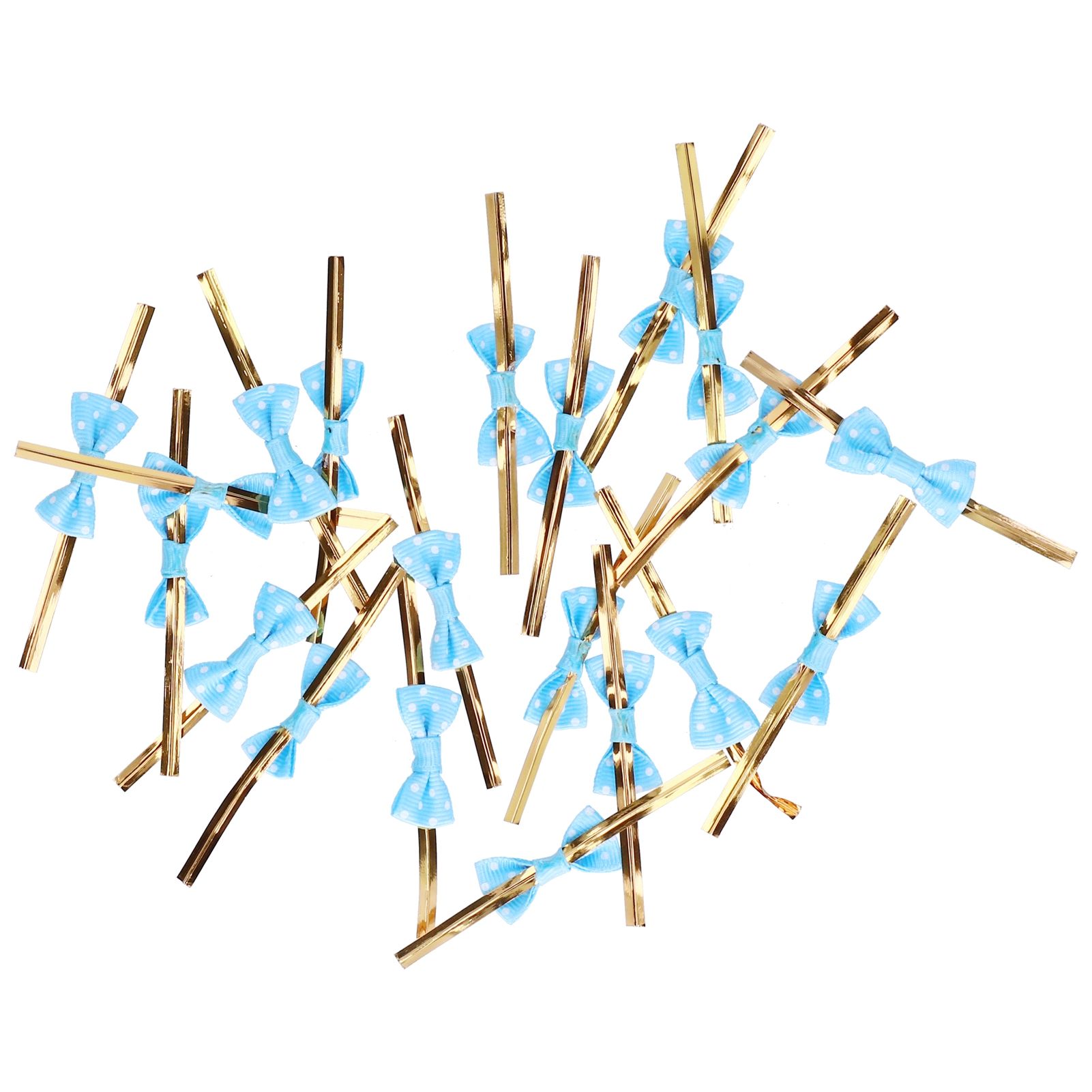20pcs Bow Knot Twist Ties Biscuits Cookies DIY Baking Bag Ties for Gift view 2