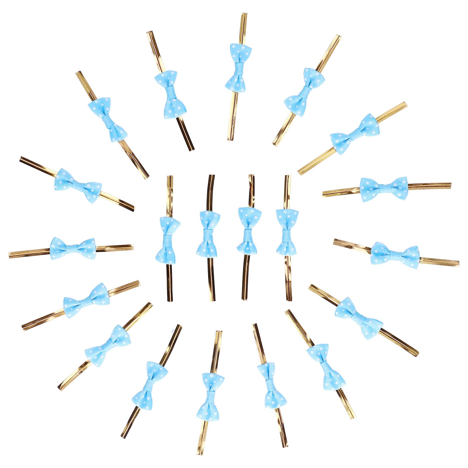 20pcs Bow Knot Twist Ties Biscuits Cookies DIY Baking Bag Ties for Gift view 5