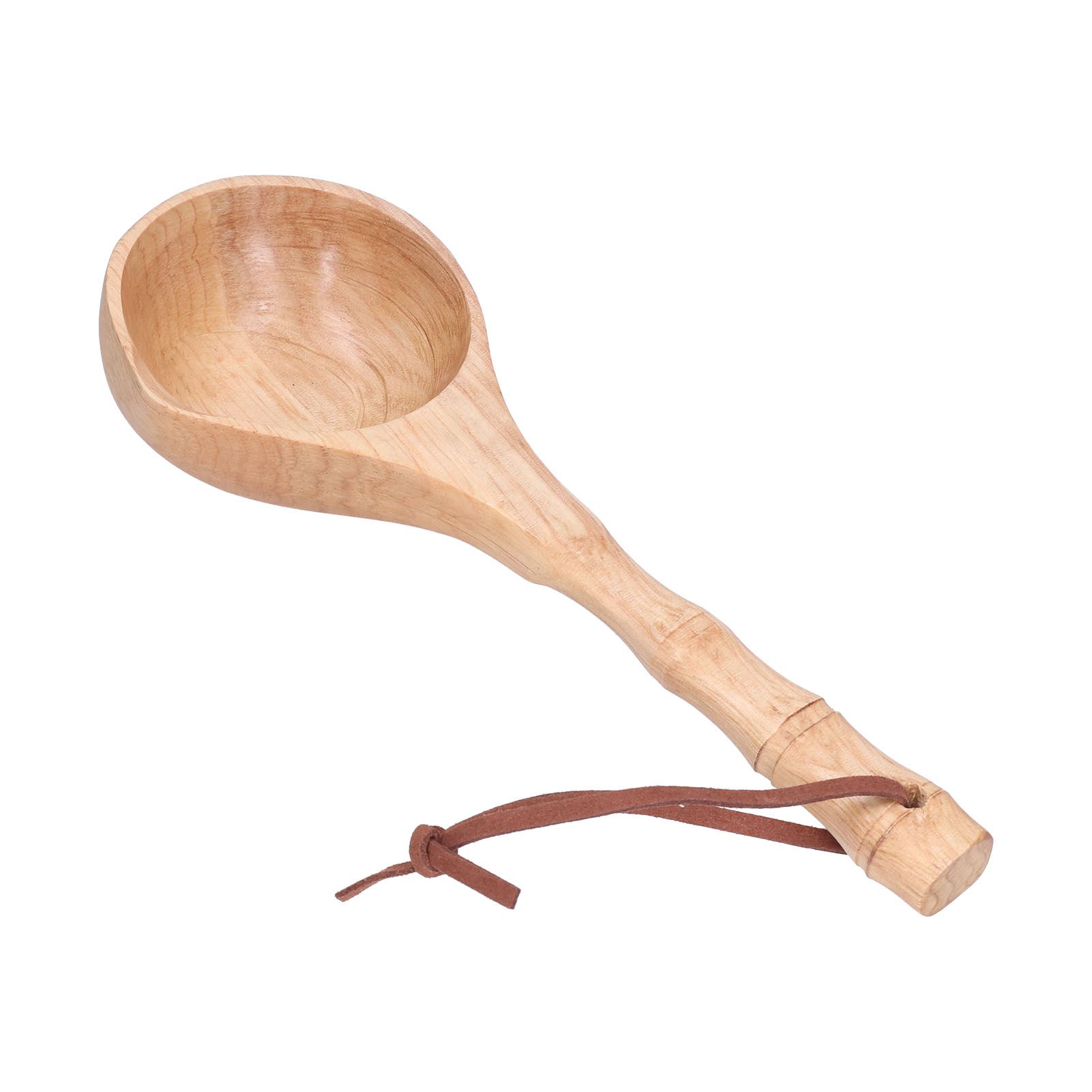 Wooden Spoon Long Handle Durable Soup Porridge Scoop Tableware Kitchen Cooking view 5