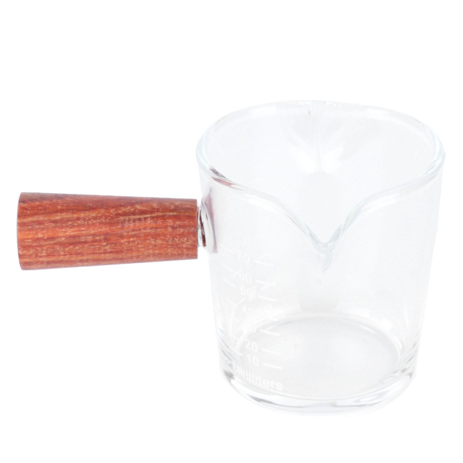 Double Mouth Glass Mug with Wooden Handle Heat‑Resistant Cup Kitchen Gadgets