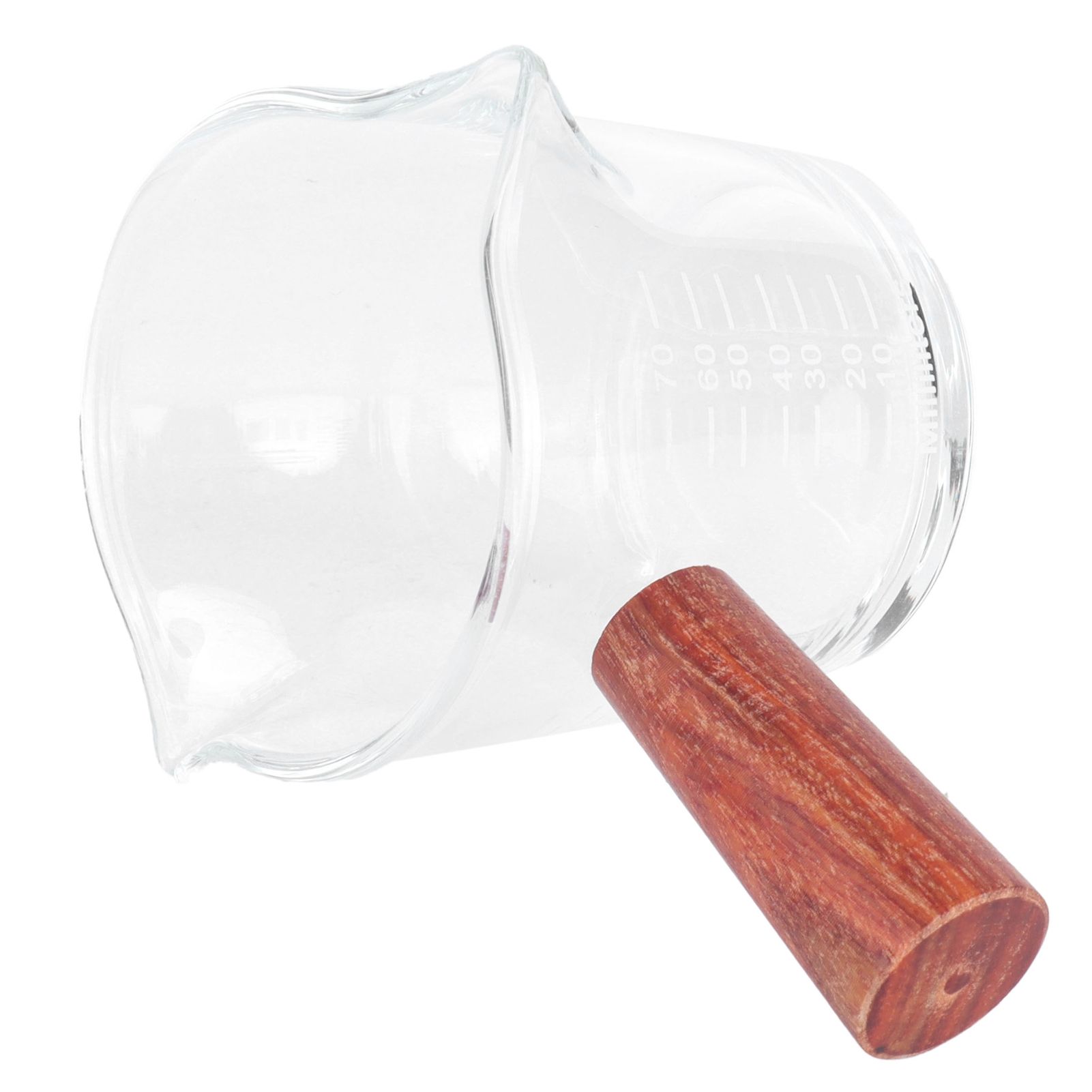 Double Mouth Glass Mug with Wooden Handle Heat‑Resistant Cup Kitchen Gadgets view 3
