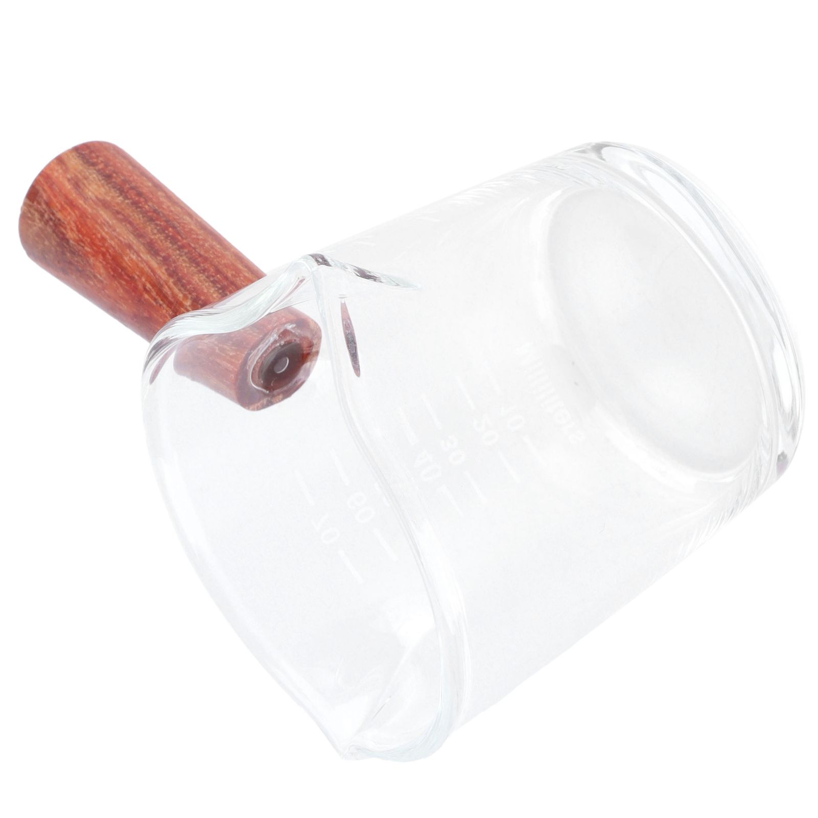 Double Mouth Glass Mug with Wooden Handle Heat‑Resistant Cup Kitchen Gadgets view 4