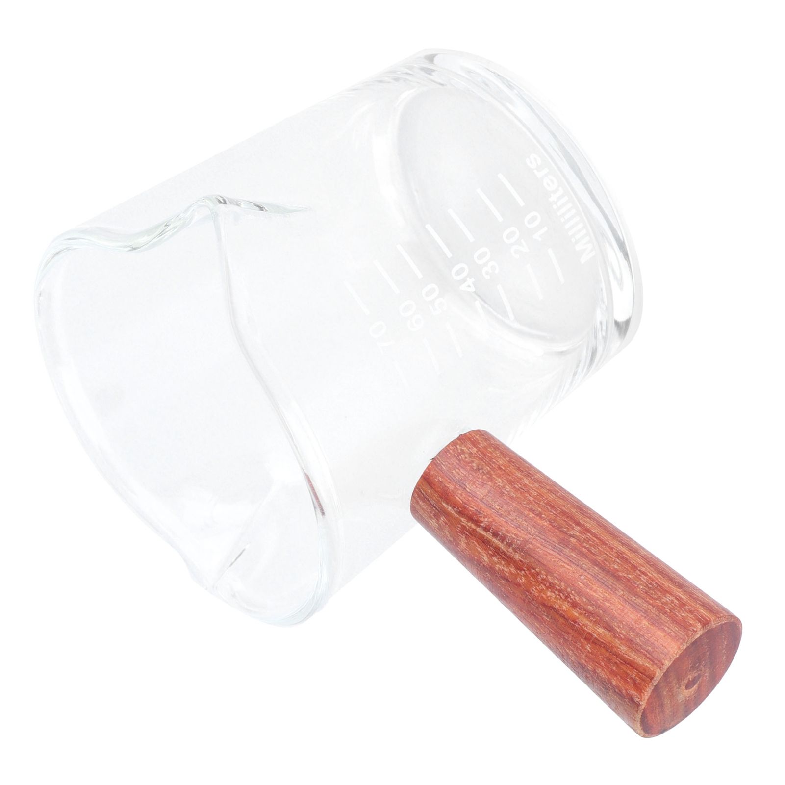 Double Mouth Glass Mug with Wooden Handle Heat‑Resistant Cup Kitchen Gadgets view 6