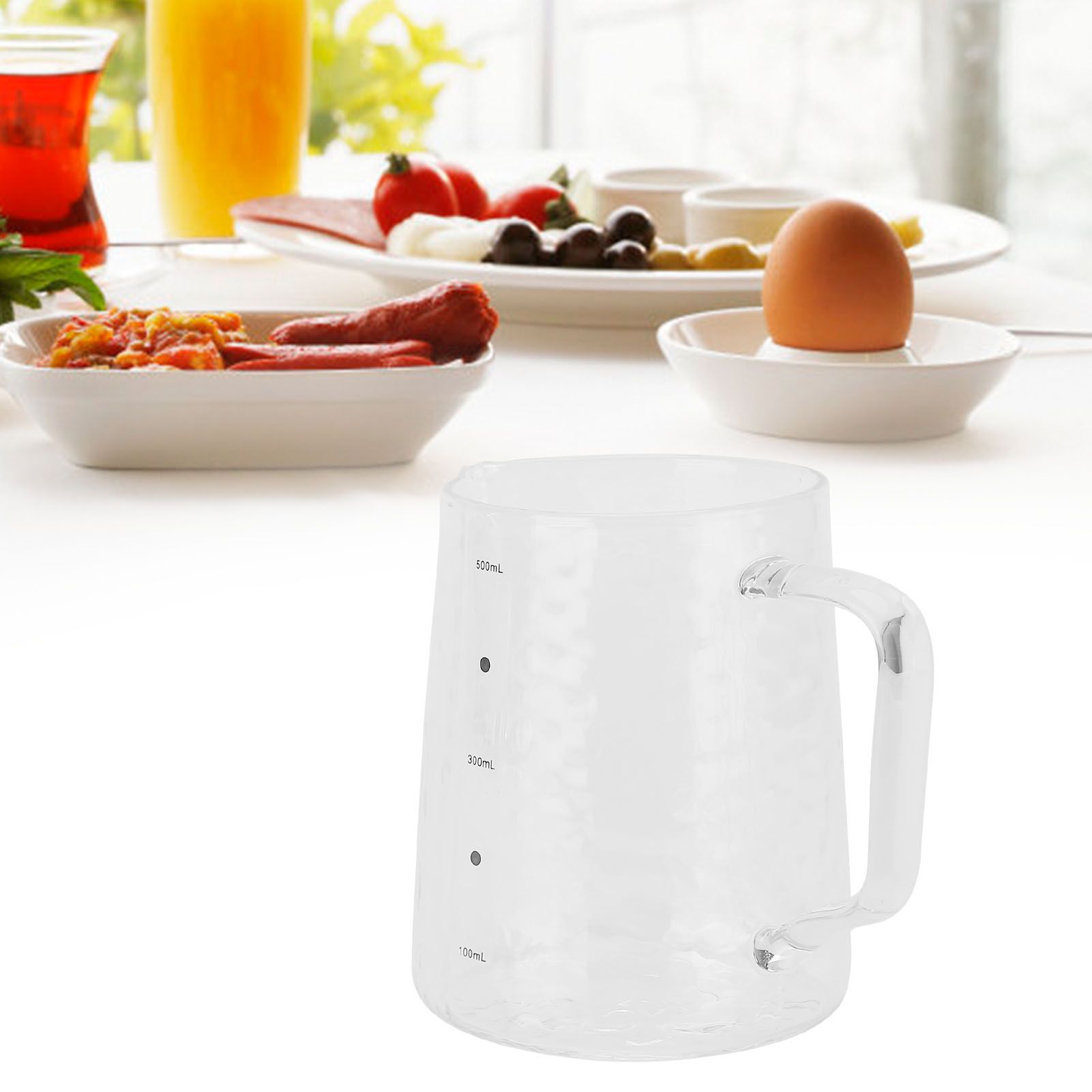 500ml Coffee Milk Cup Thicken Glass Measuring Frothing Cup for Household view 11