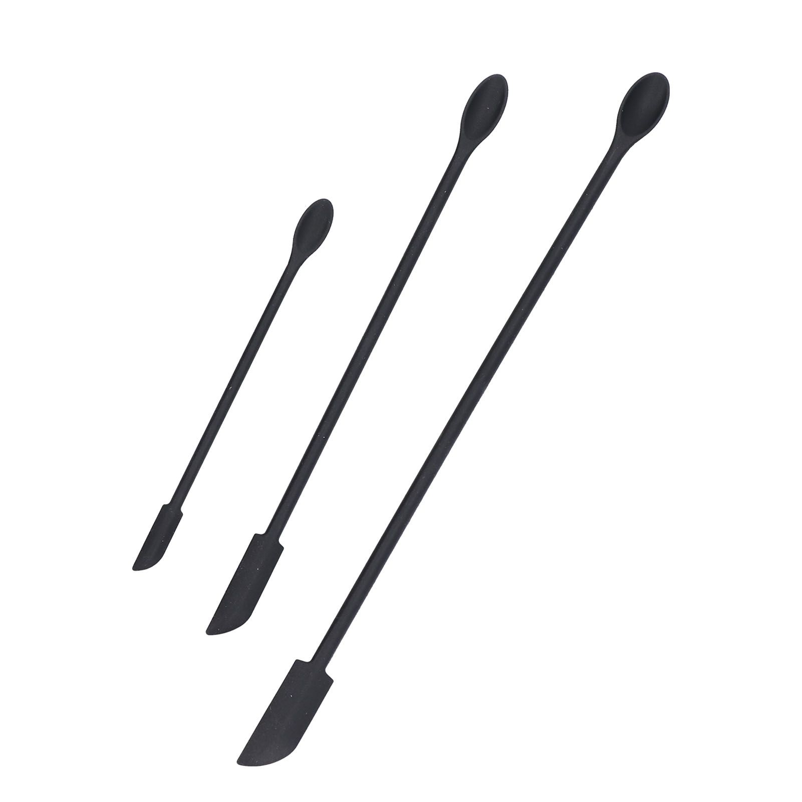 3pcs Spatula Food Grade Silicone Double Head Fruit Jam Cream Makeup Spatula view 3