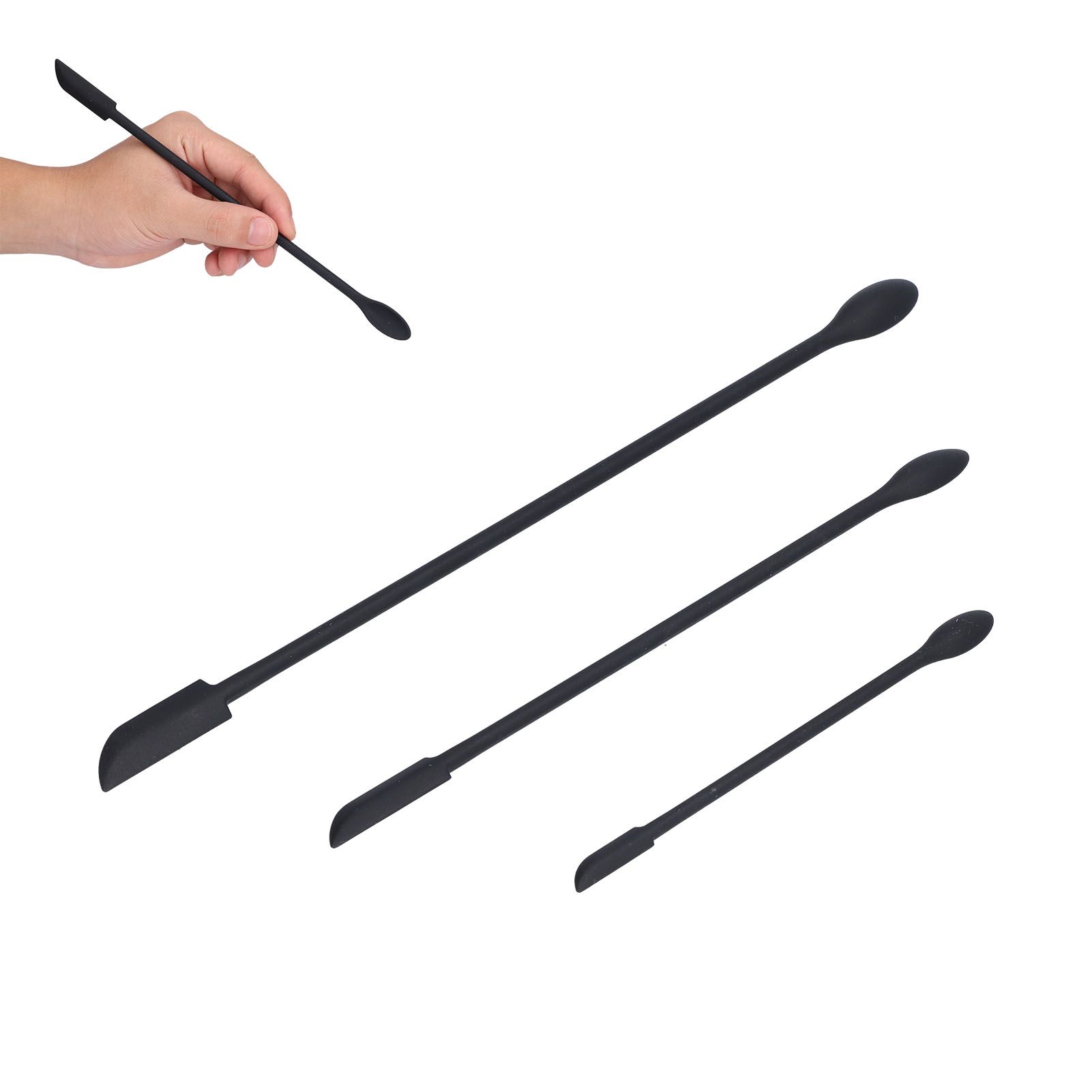 3pcs Spatula Food Grade Silicone Double Head Fruit Jam Cream Makeup Spatula view 10