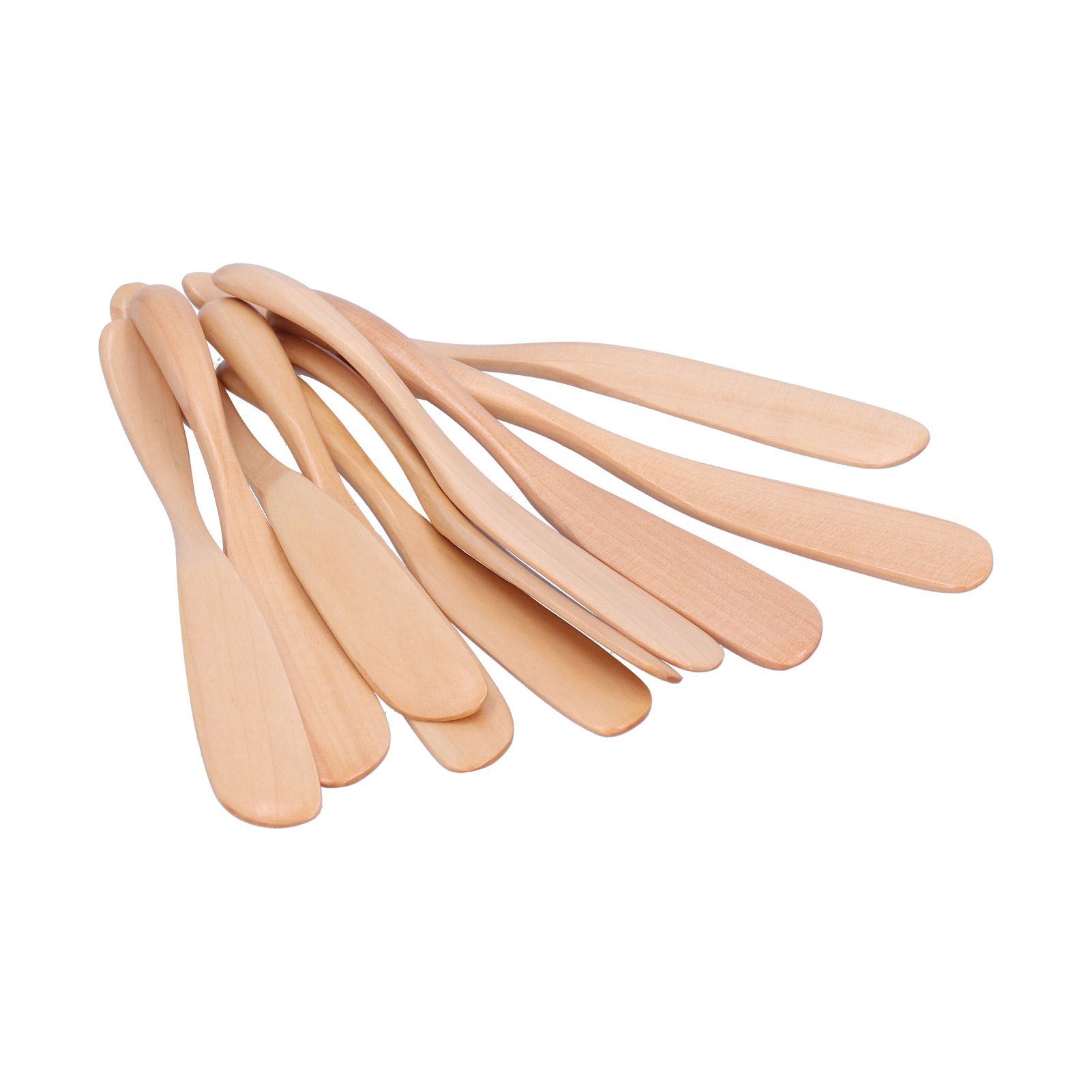 10pcs Wooden Dinner Knife Cheese Spreader Cake Knife Reusable Dinnerware view 7