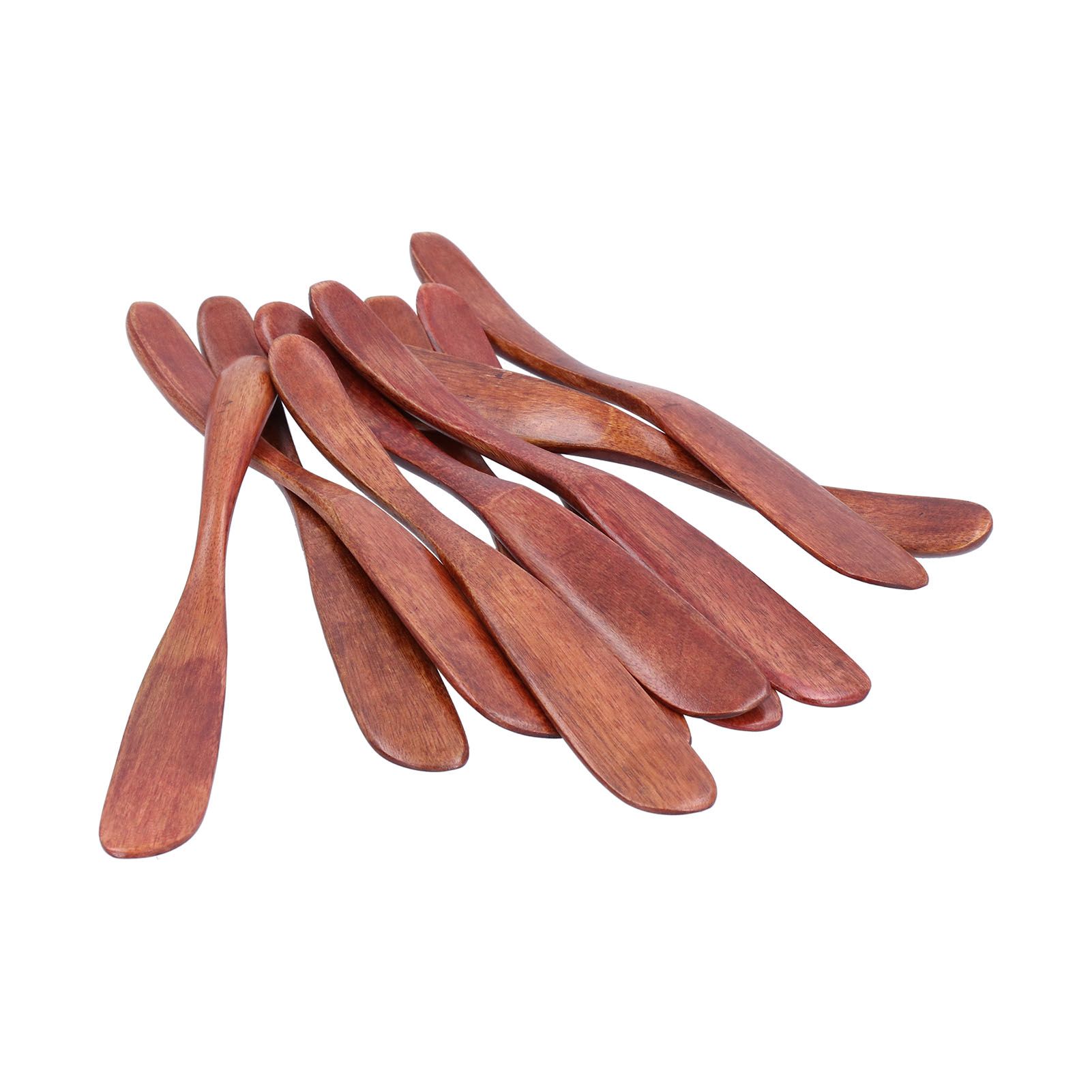 10pcs Wooden Dinner Knife Cheese Spreader Cake Knife Reusable Dinnerware view 3