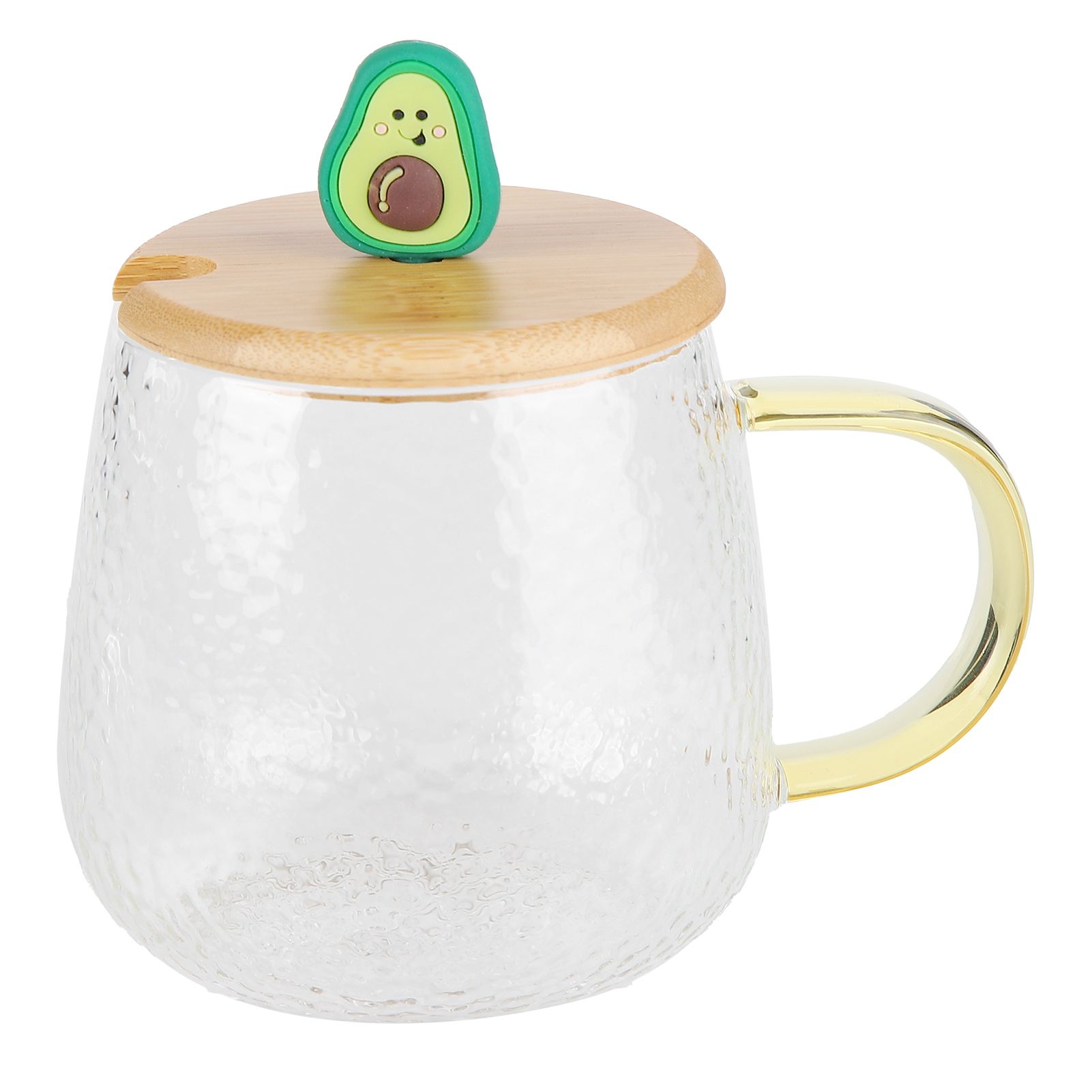 400ml Cute High Borosilicate Glass Cup HeatResistant Mug with Stainless Steel view 2