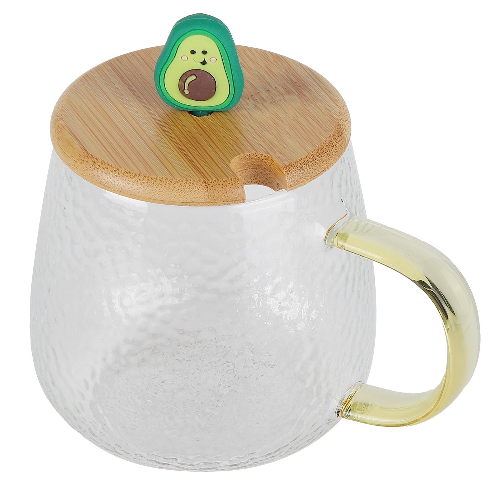 400ml Cute High Borosilicate Glass Cup HeatResistant Mug with Stainless Steel view 3