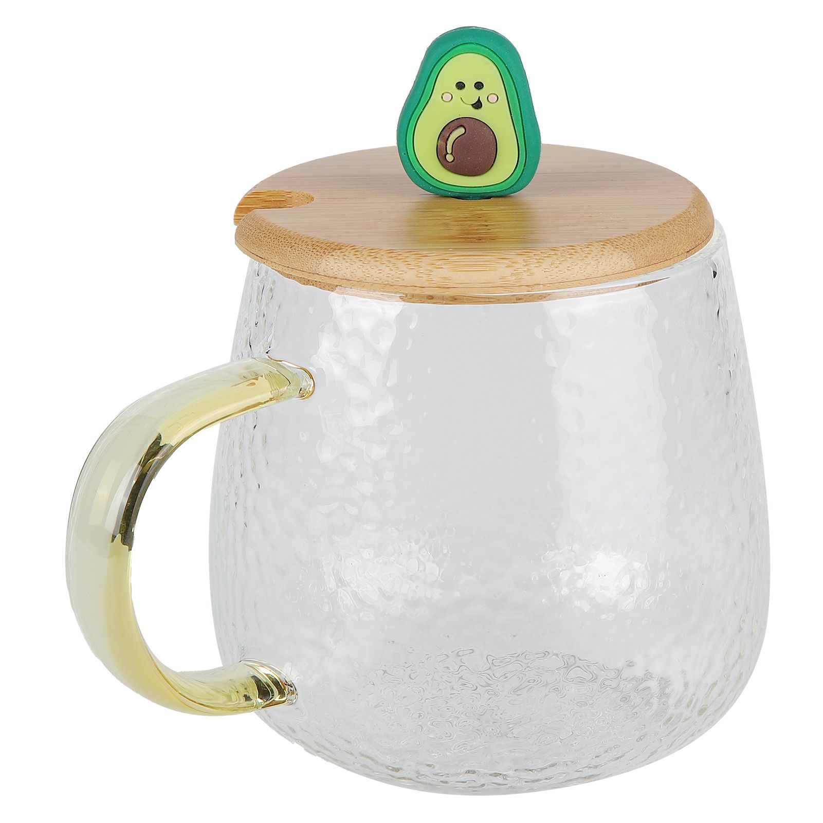 400ml Cute High Borosilicate Glass Cup HeatResistant Mug with Stainless Steel view 5