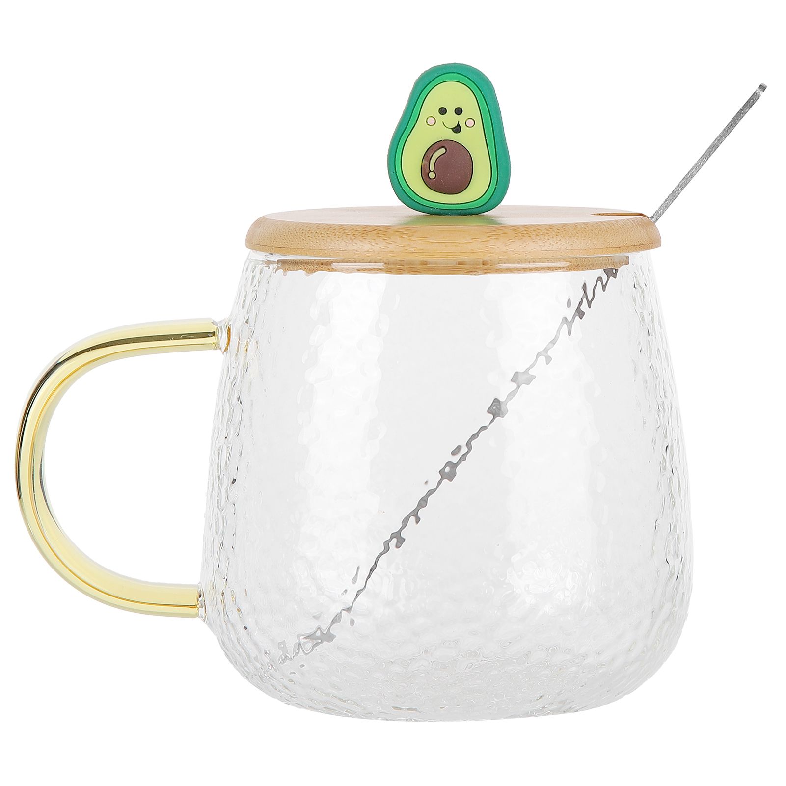 400ml Cute High Borosilicate Glass Cup HeatResistant Mug with Stainless Steel view 8